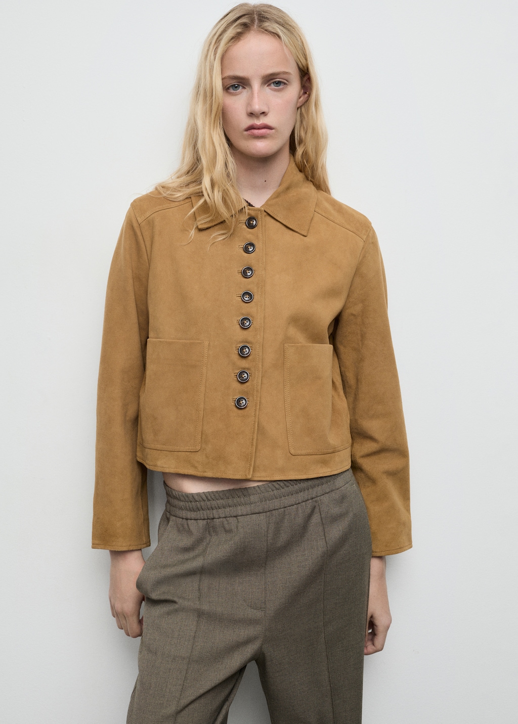 Wide leg pants with elastic waist