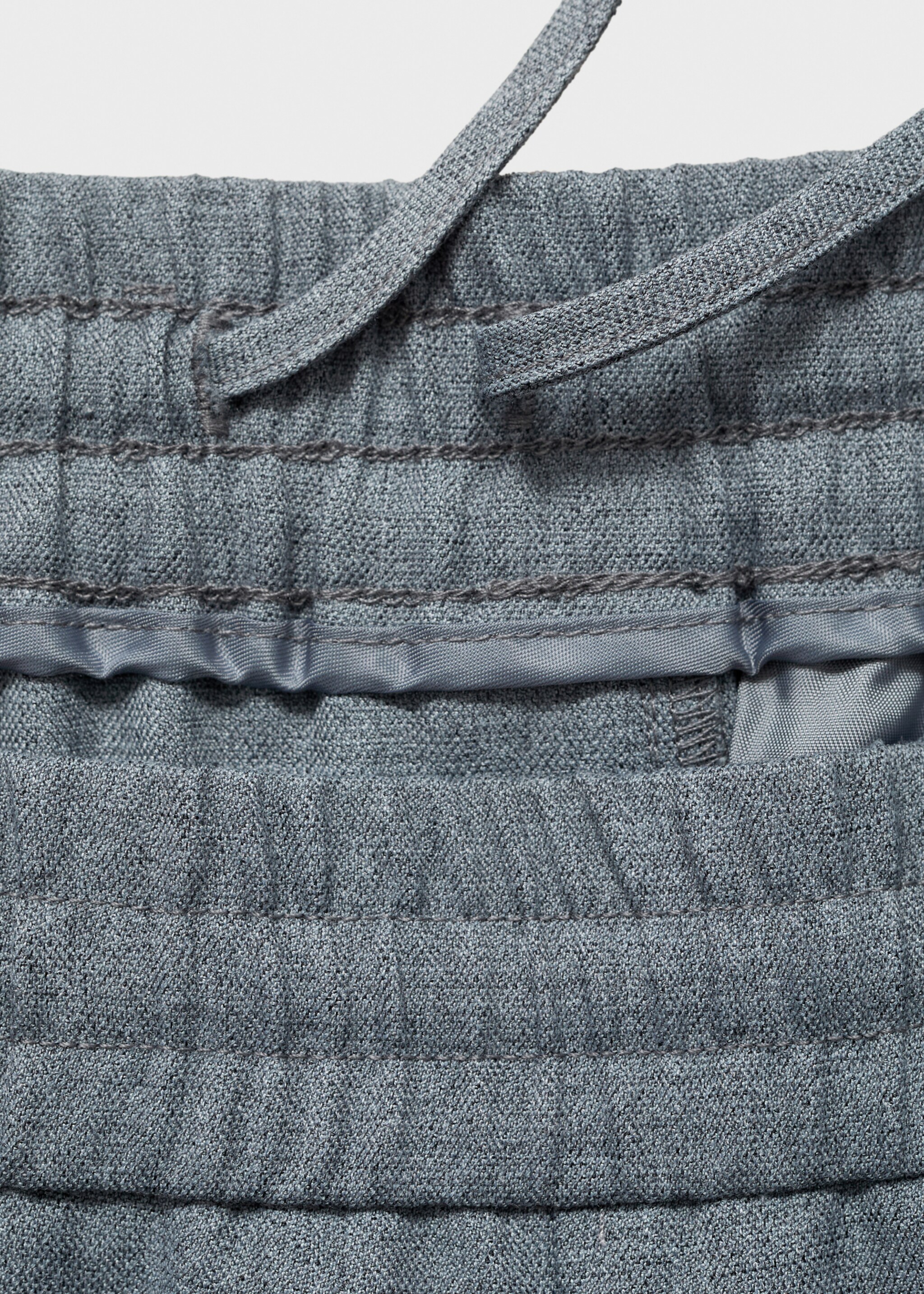Wideleg trousers with elastic waist - Details of the article 0, Grey. Ref: 87011516-00.