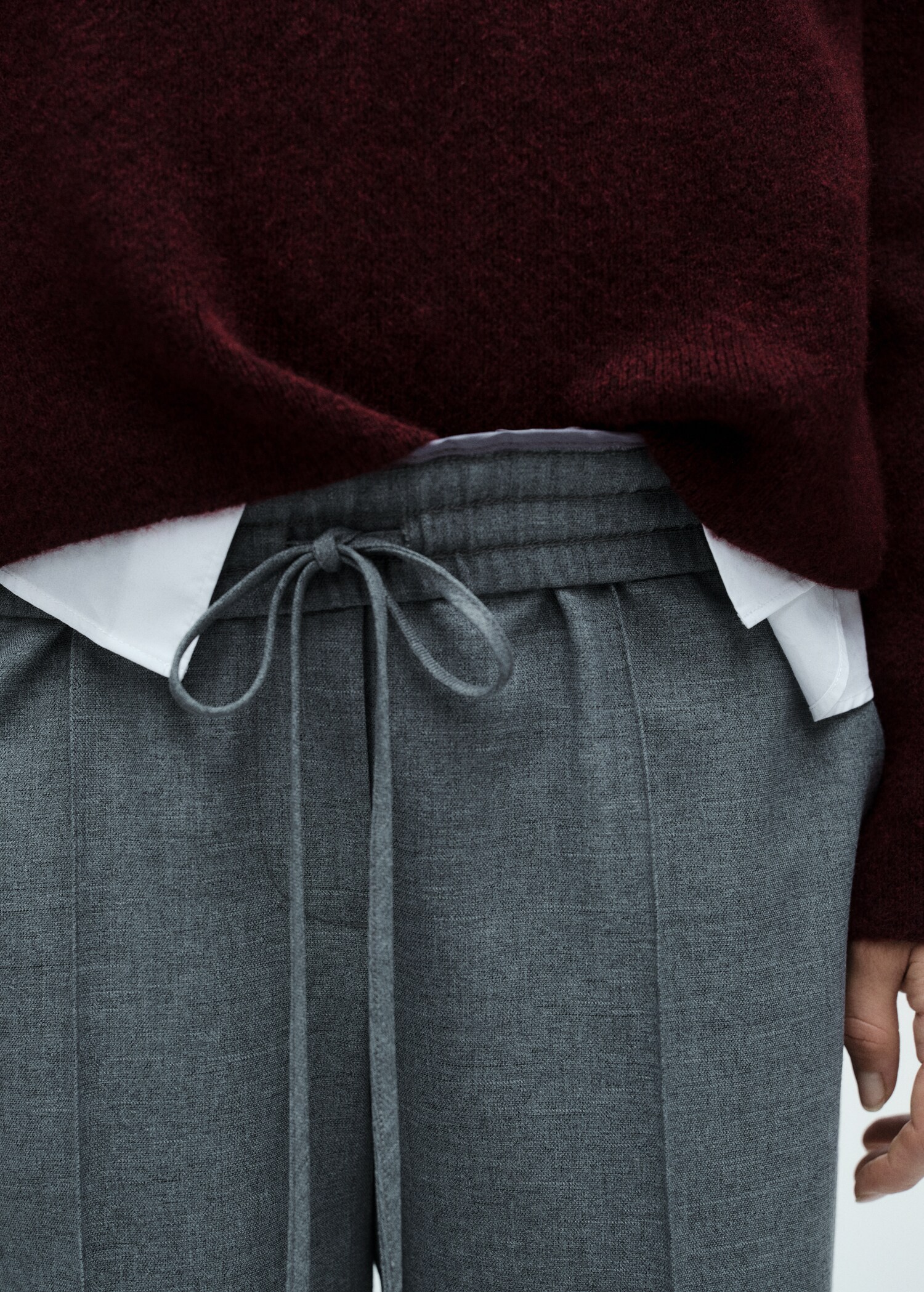 Wideleg trousers with elastic waist - Details of the article 6