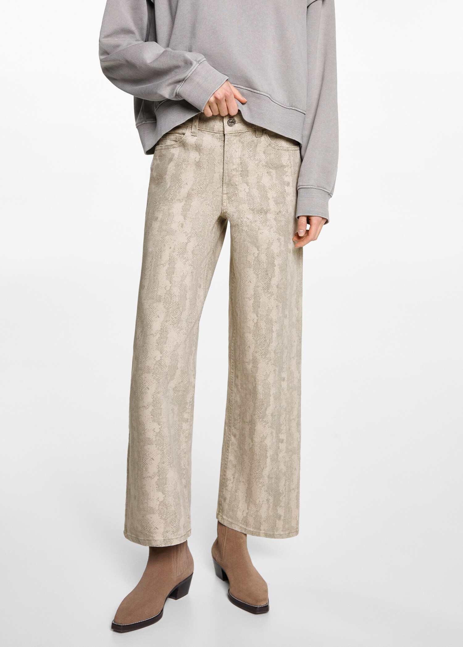 Printed culotte trousers - Medium plane