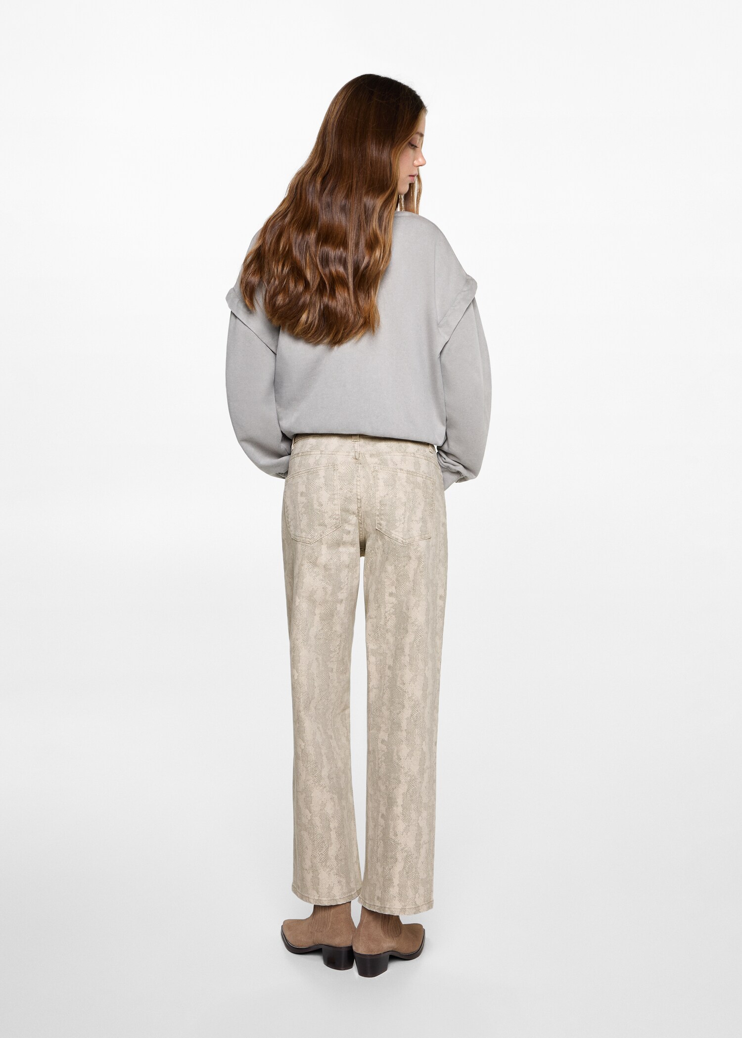 Printed culotte trousers - Reverse of the article