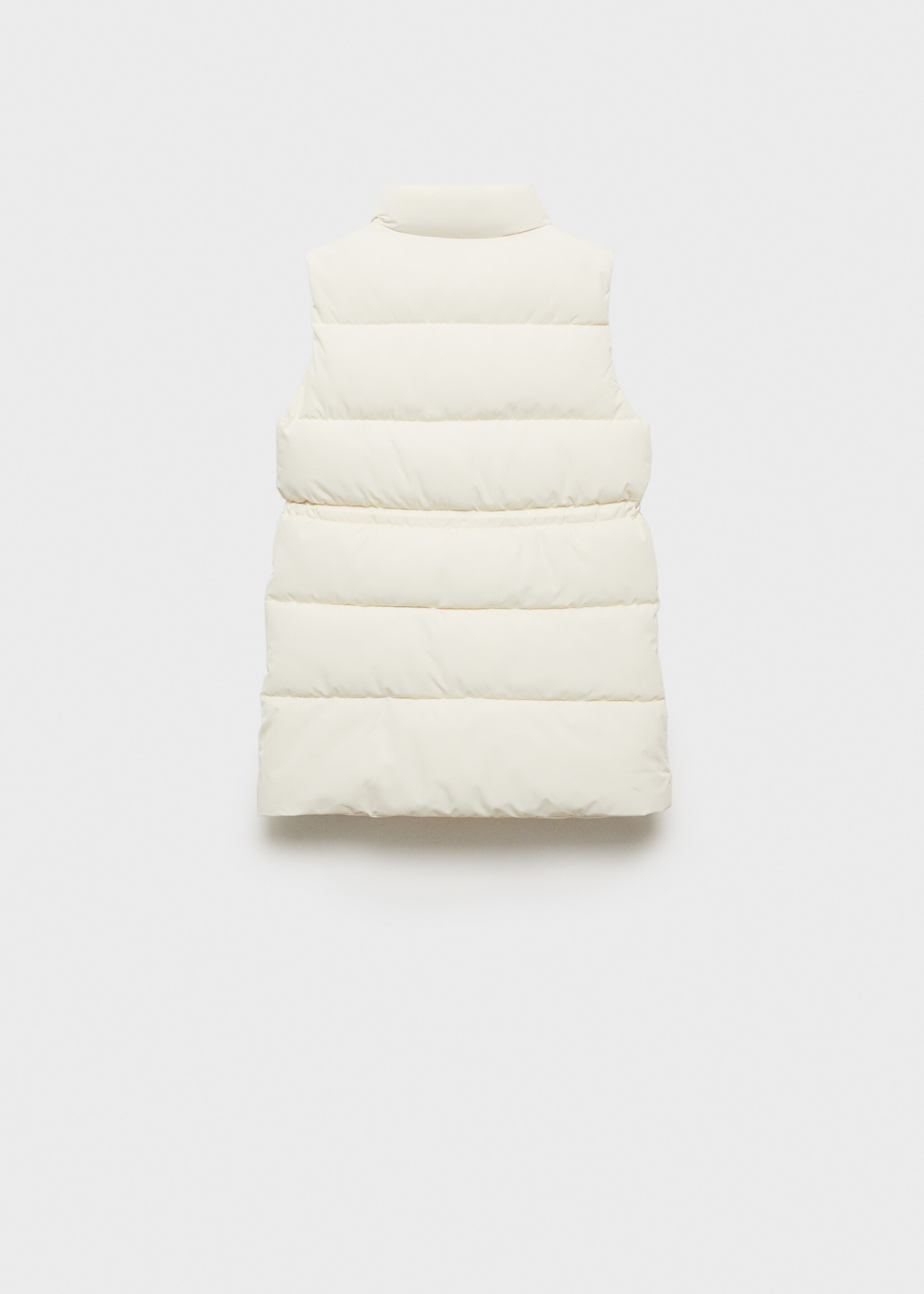 Long quilted gilet - Reverse of the article