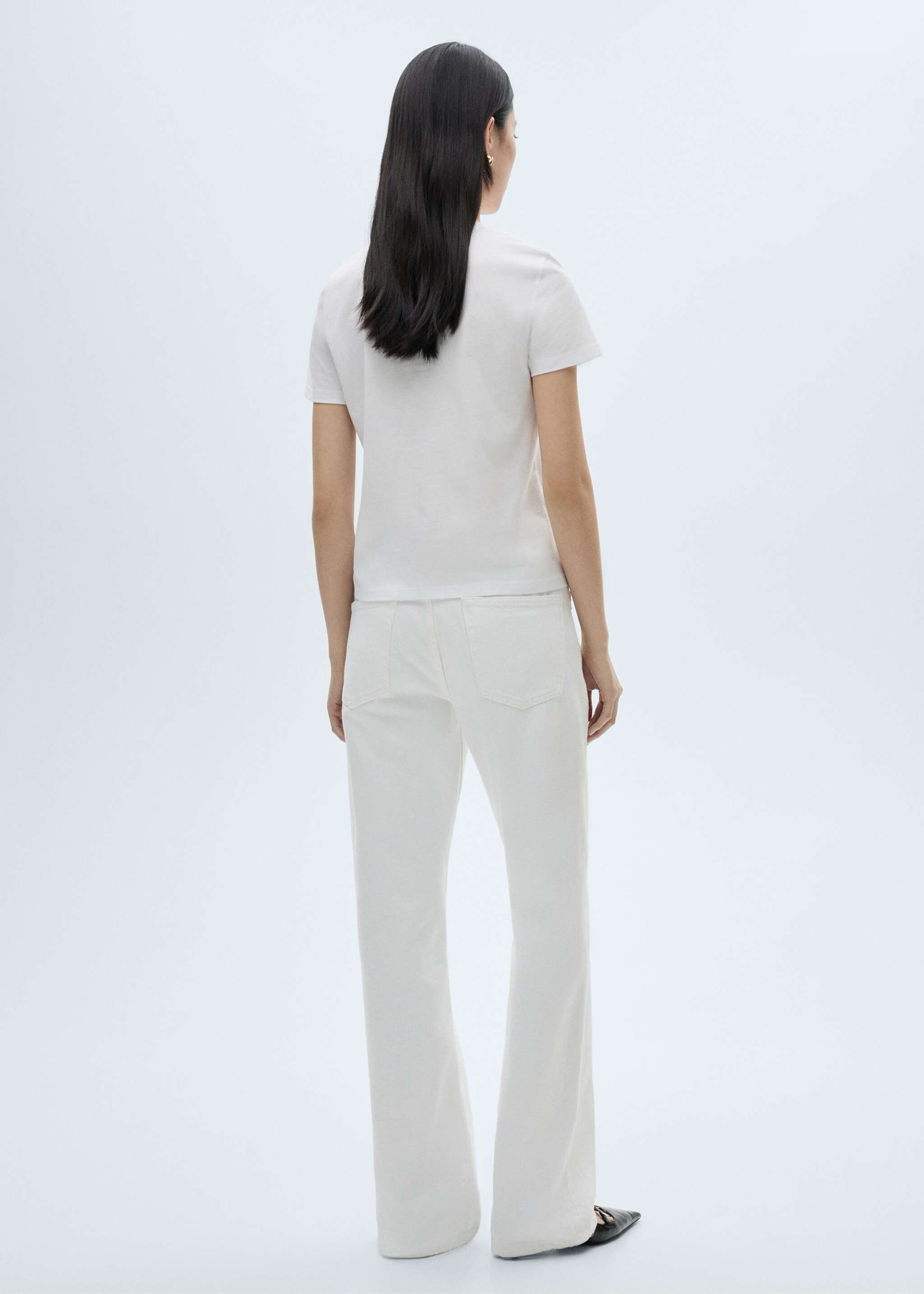 Cotton t-shirt with knot detail - Reverse of the article