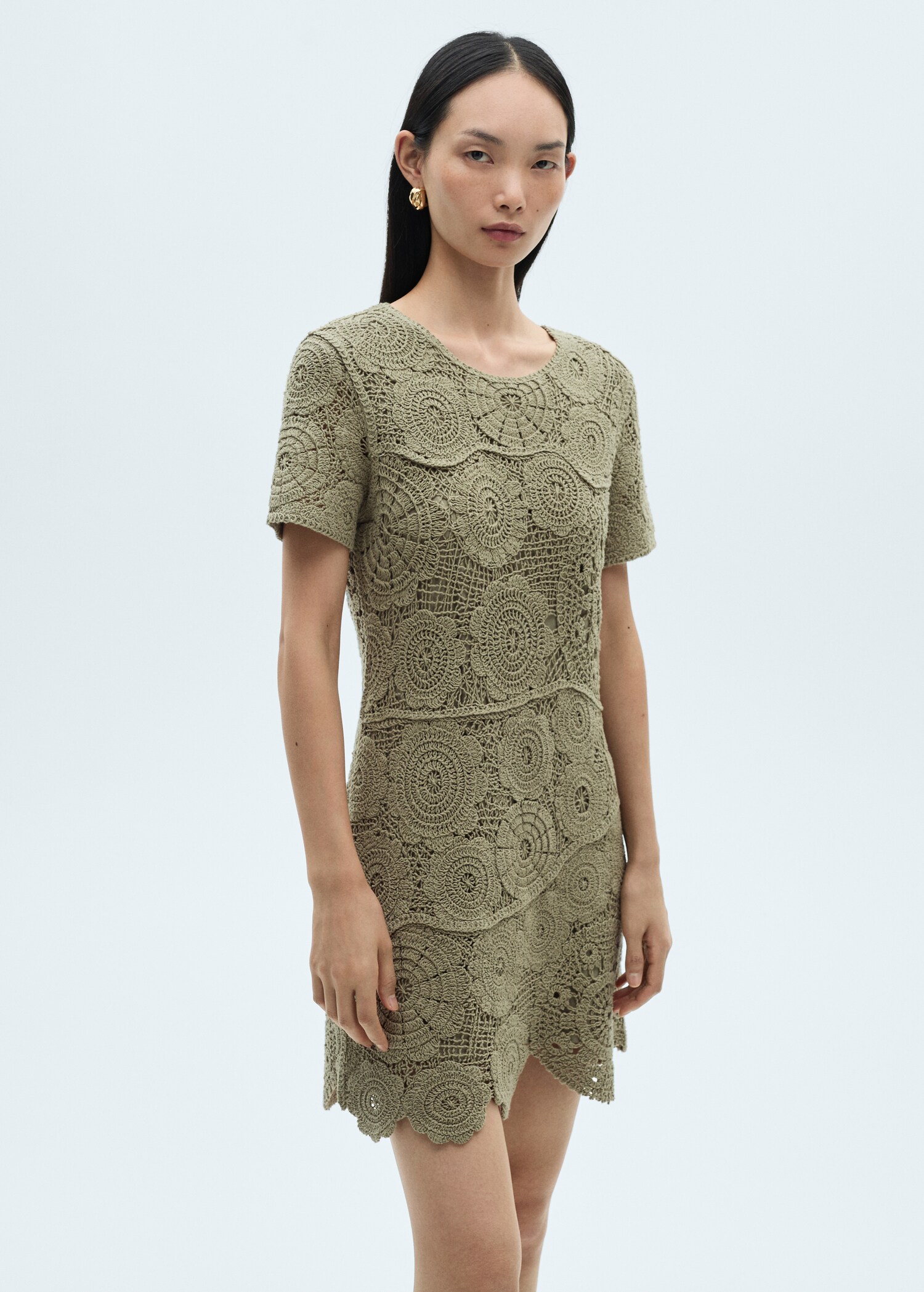 Crochet knitted dress - Medium plane