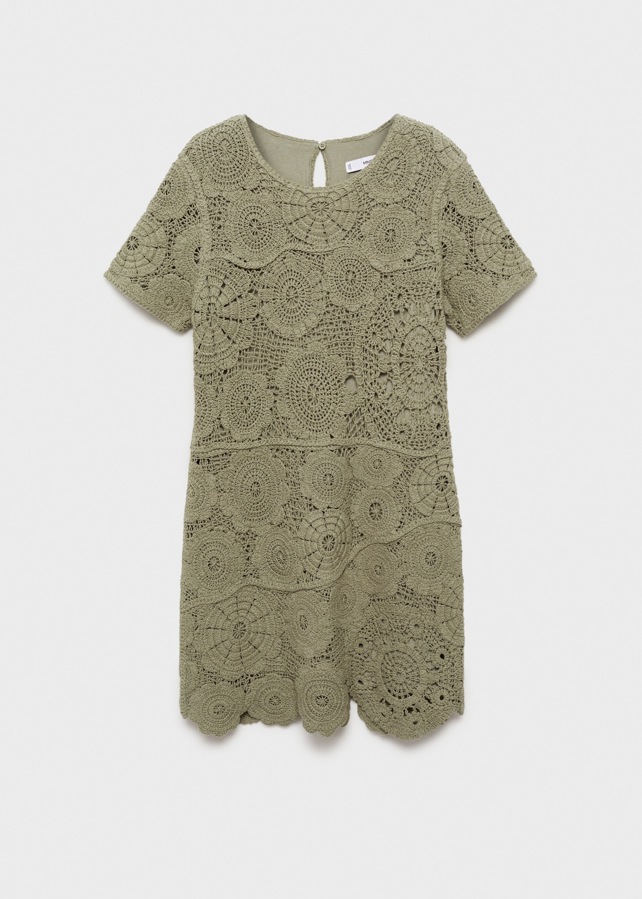Crochet knitted dress - Article without model, Khaki. Ref: 87012533-00.