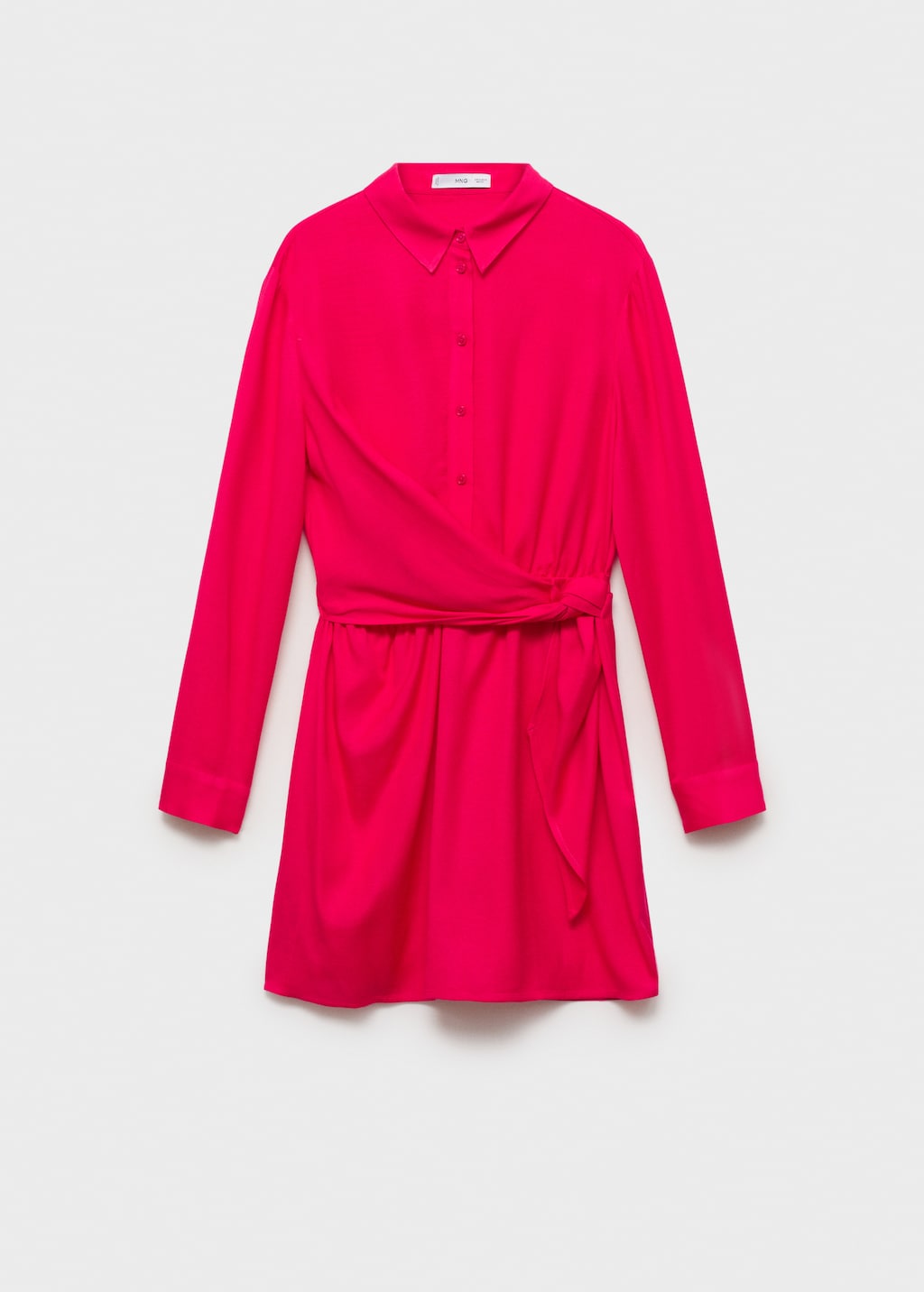Knot detail shirt dress - Women | MANGO USA Knot detail shirt dress - Women | MANGO USA