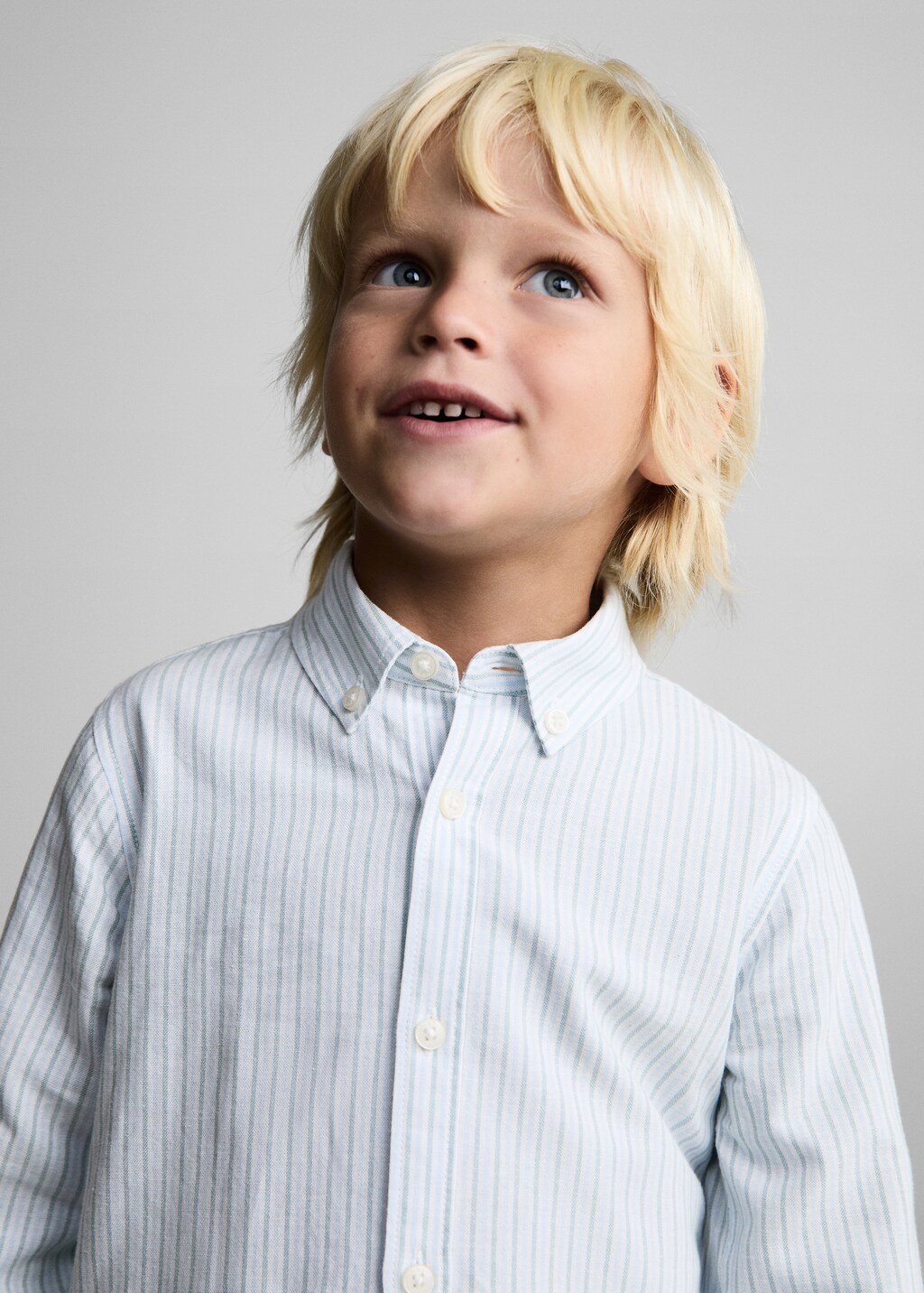 100% cotton Oxford striped shirt - Kids | MANGO USA 100% cotton Oxford striped shirt - Kids | MANGO USA