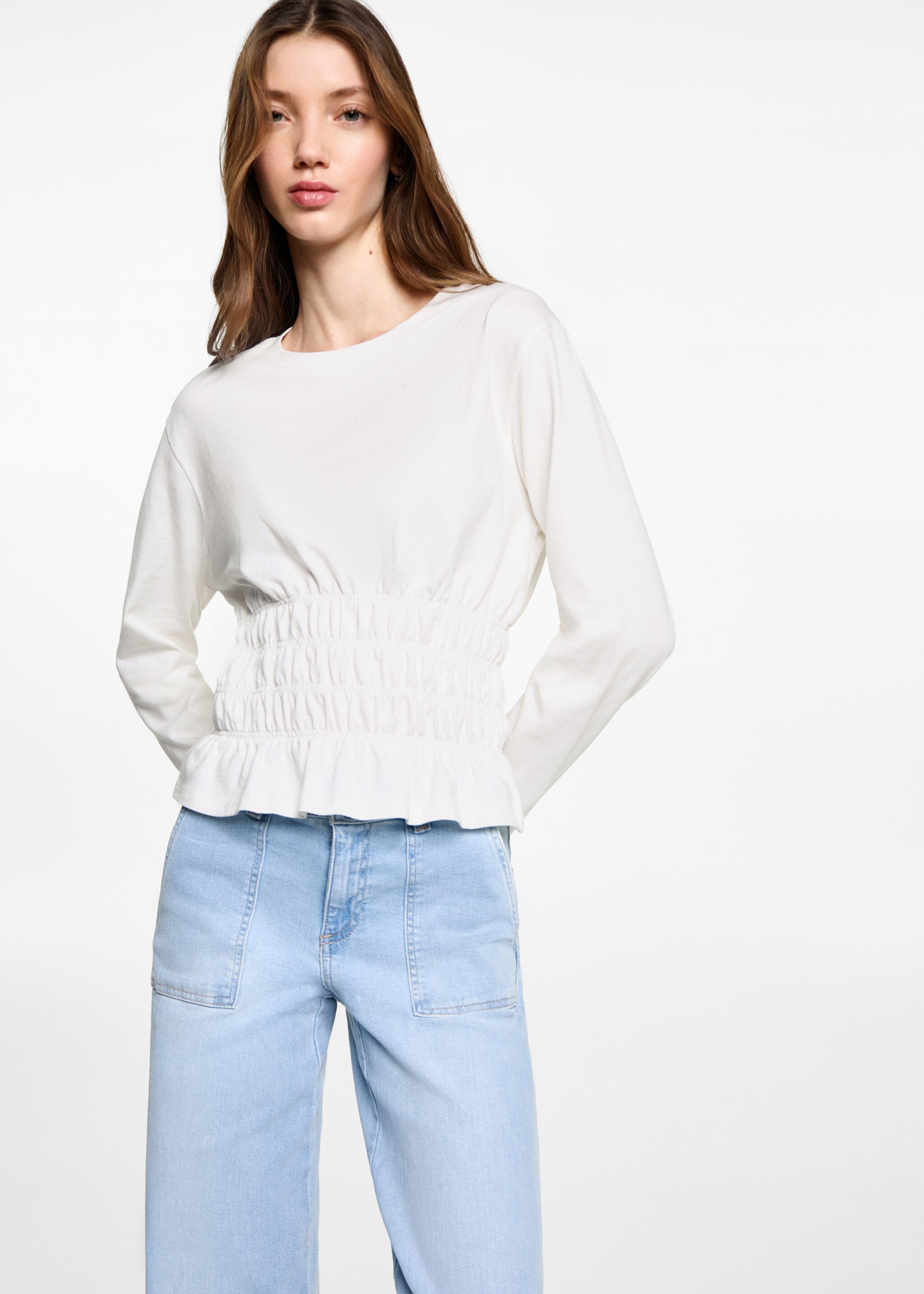 T-shirt with gathered waist - Medium plane