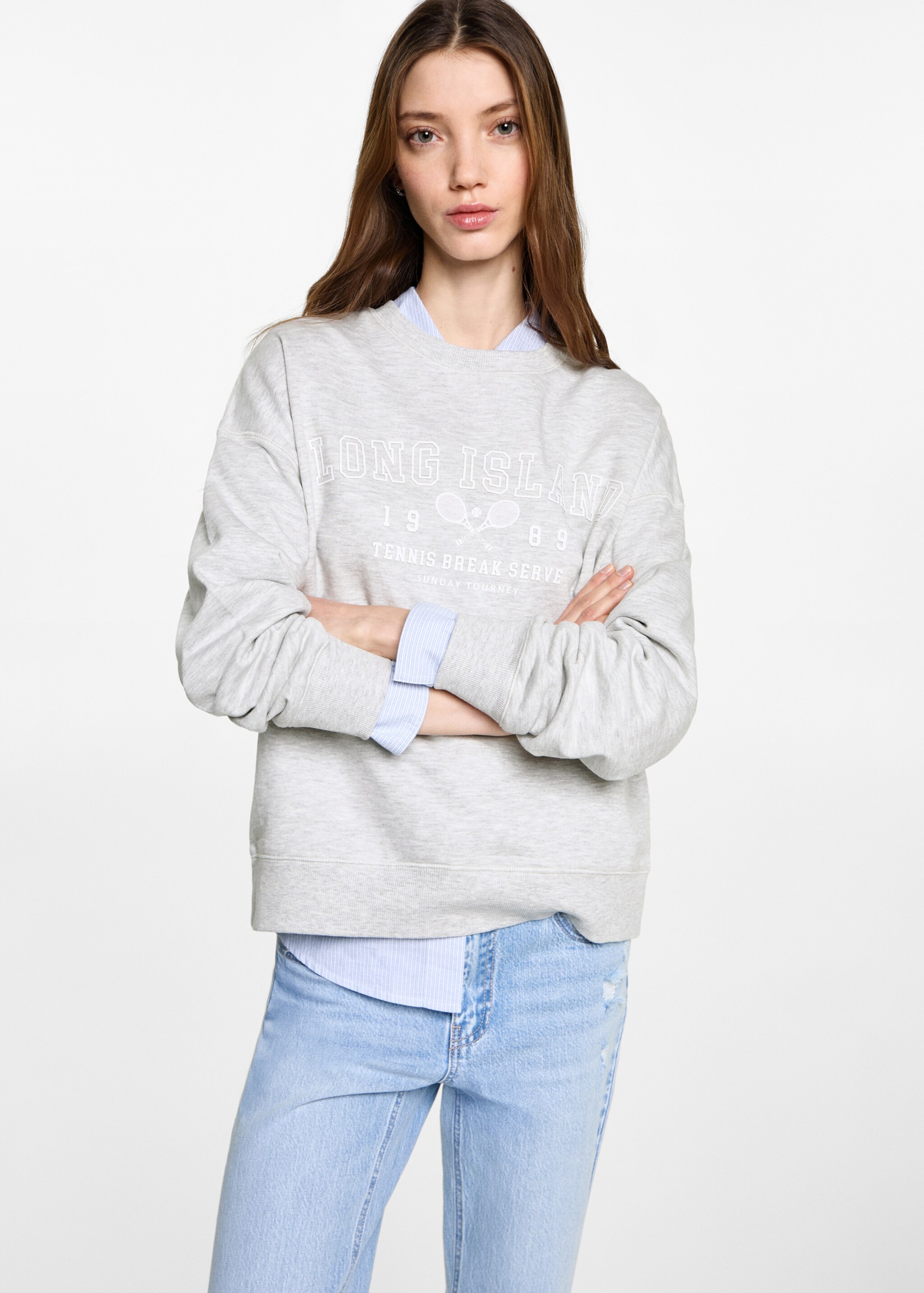 Printed cotton sweatshirt - Medium plane