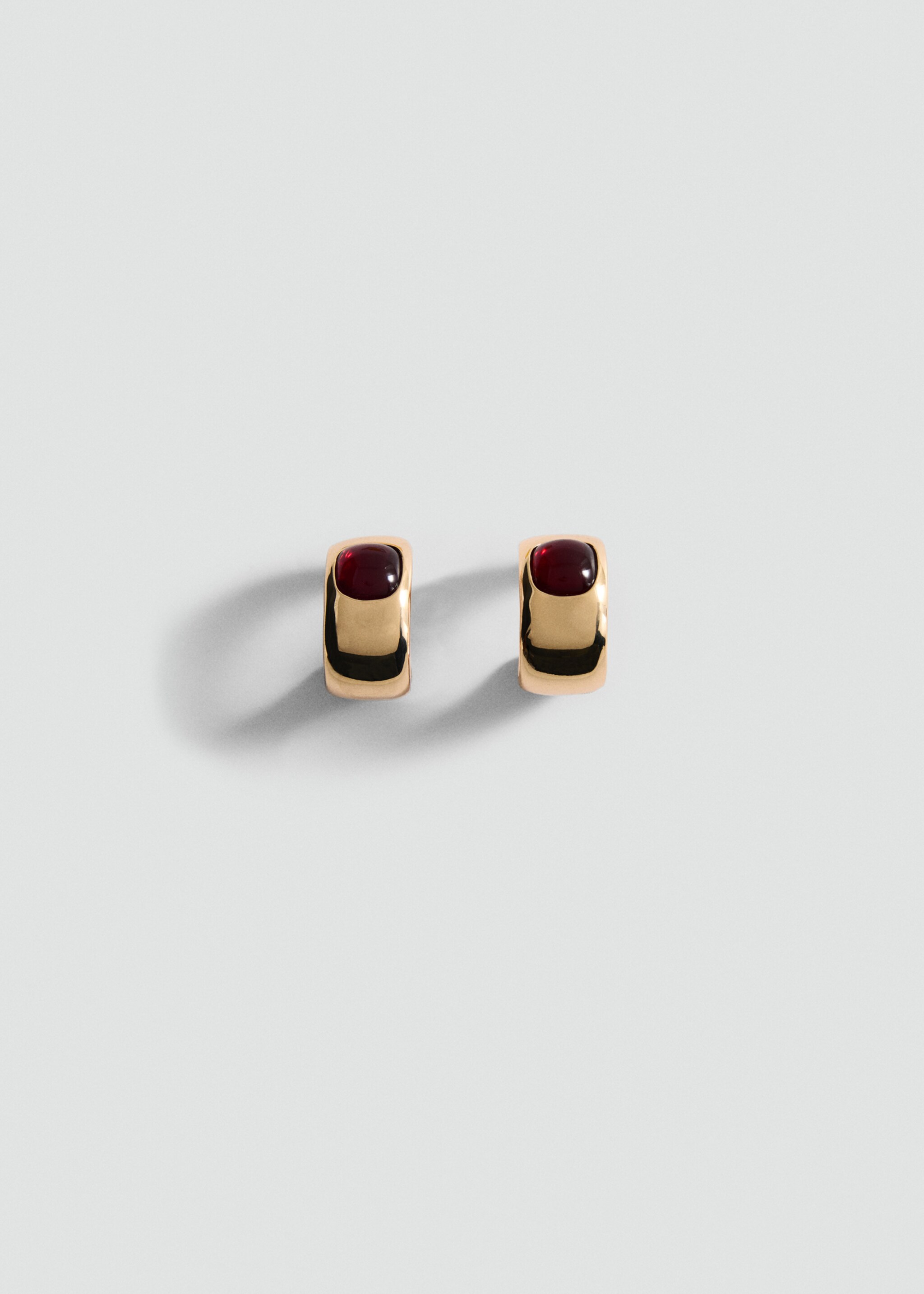 Resin appliqué hoop earrings - Article without model