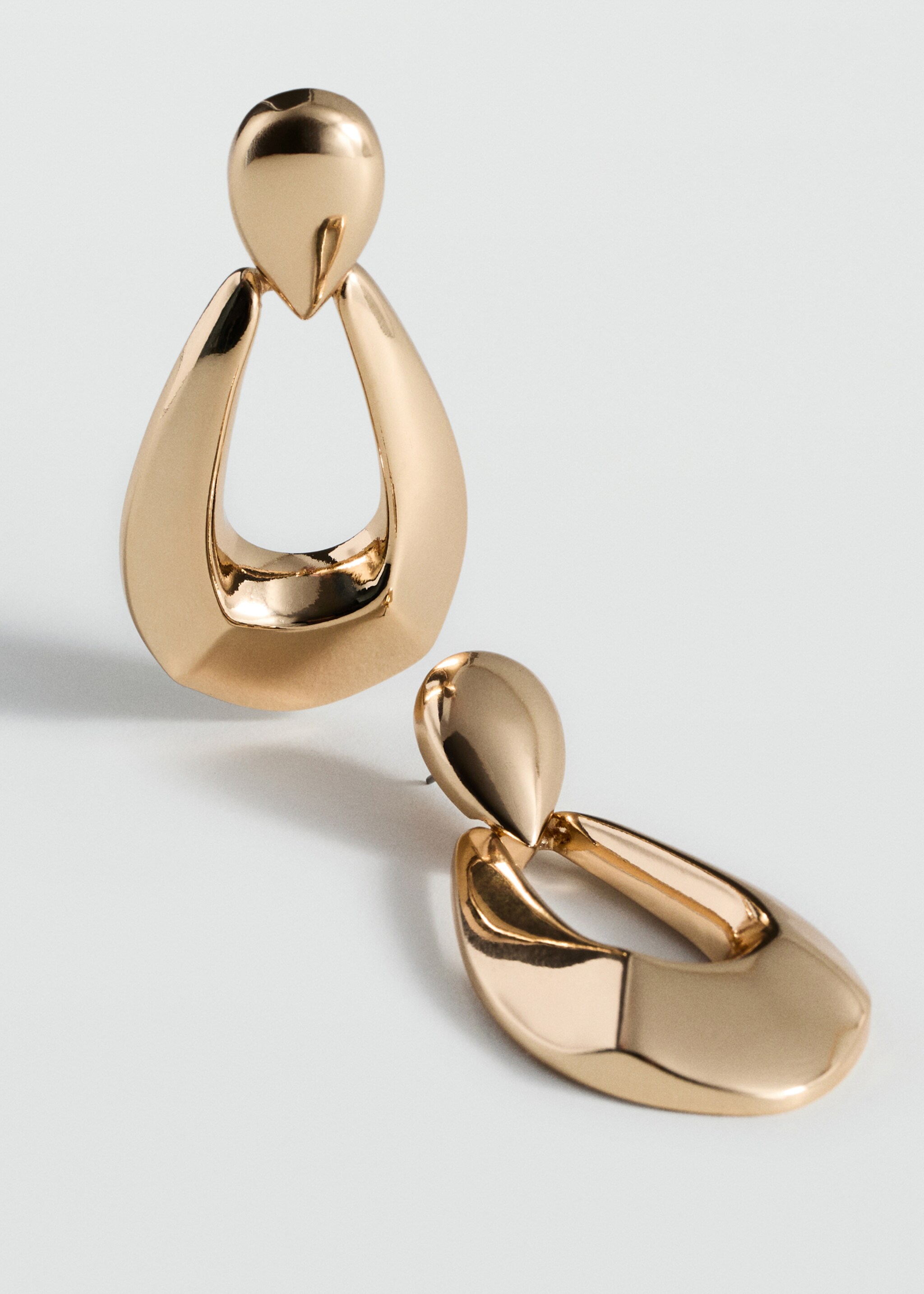 Oval hanging earrings - Medium plane
