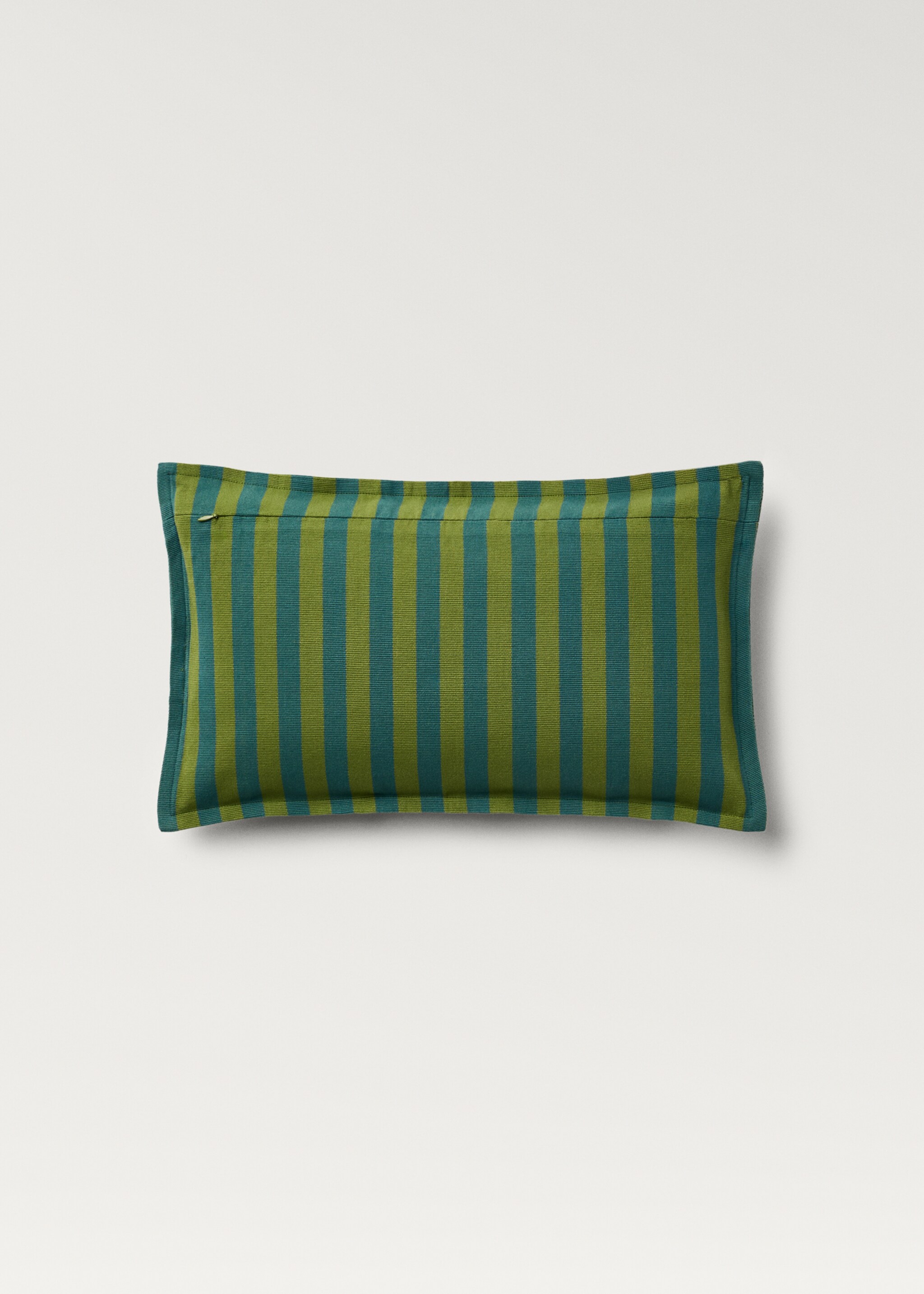 Cotton cushion cover with woven stripe, 30x50cm - Details of the article 1
