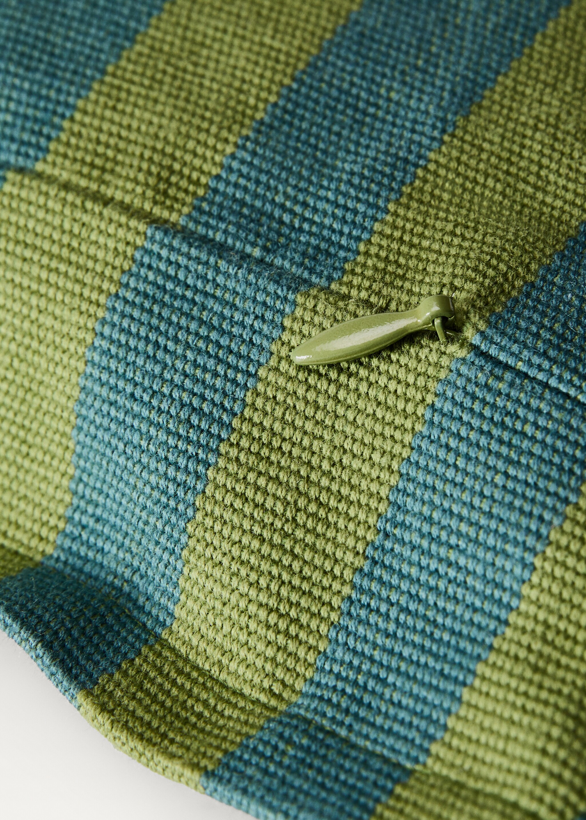 Cotton cushion cover with woven stripe, 30x50cm - Details of the article 4