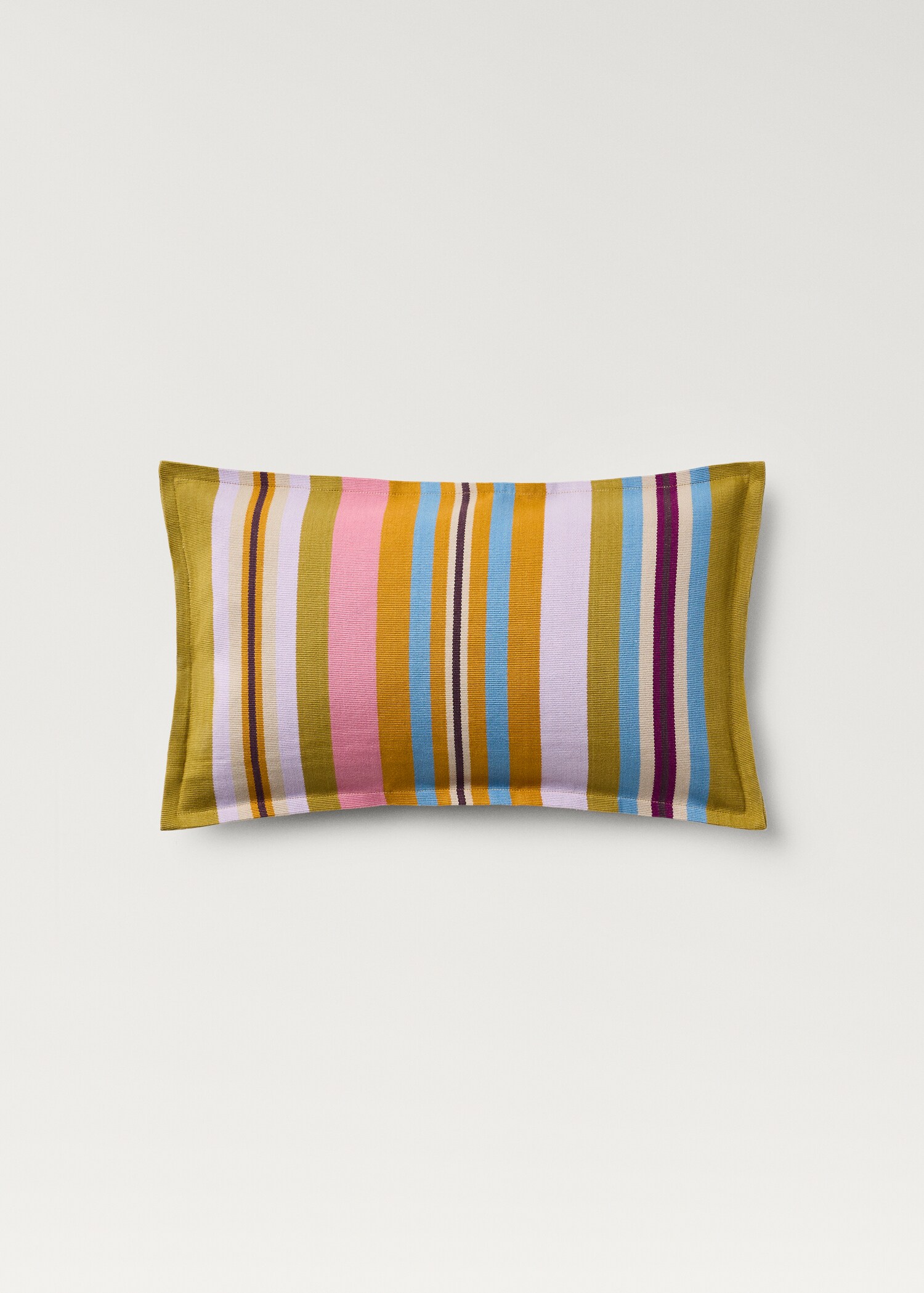 Cotton cushion cover with woven stripe, 30x50cm - Article without model