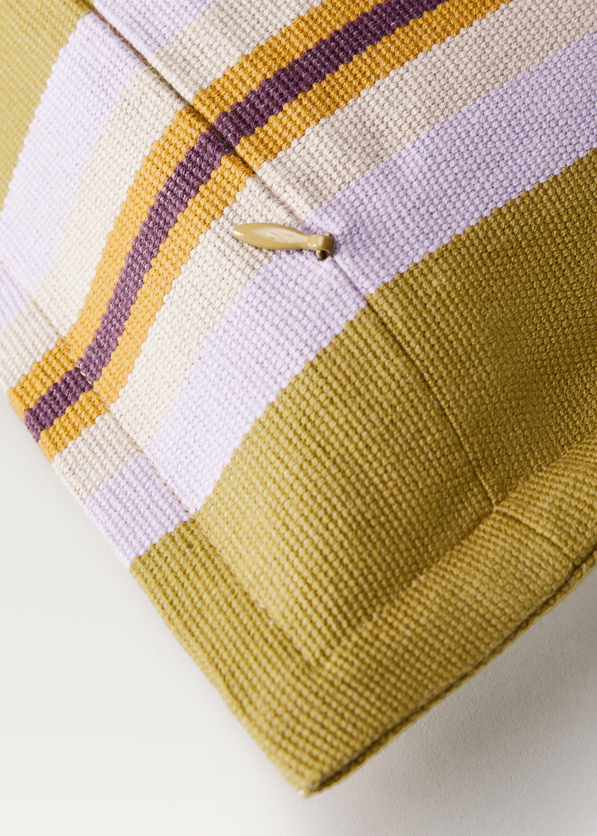 Cotton cushion cover with woven stripe, 30x50cm - Details of the article 3