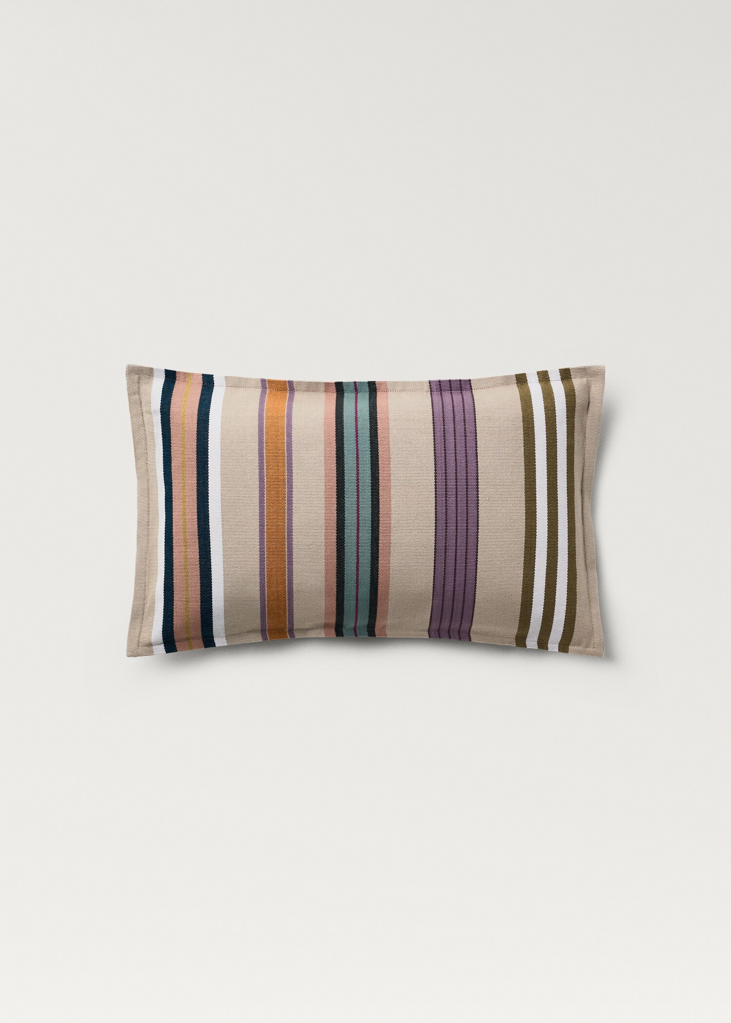 Cotton cushion cover with woven stripe, 30x50cm - Article without model