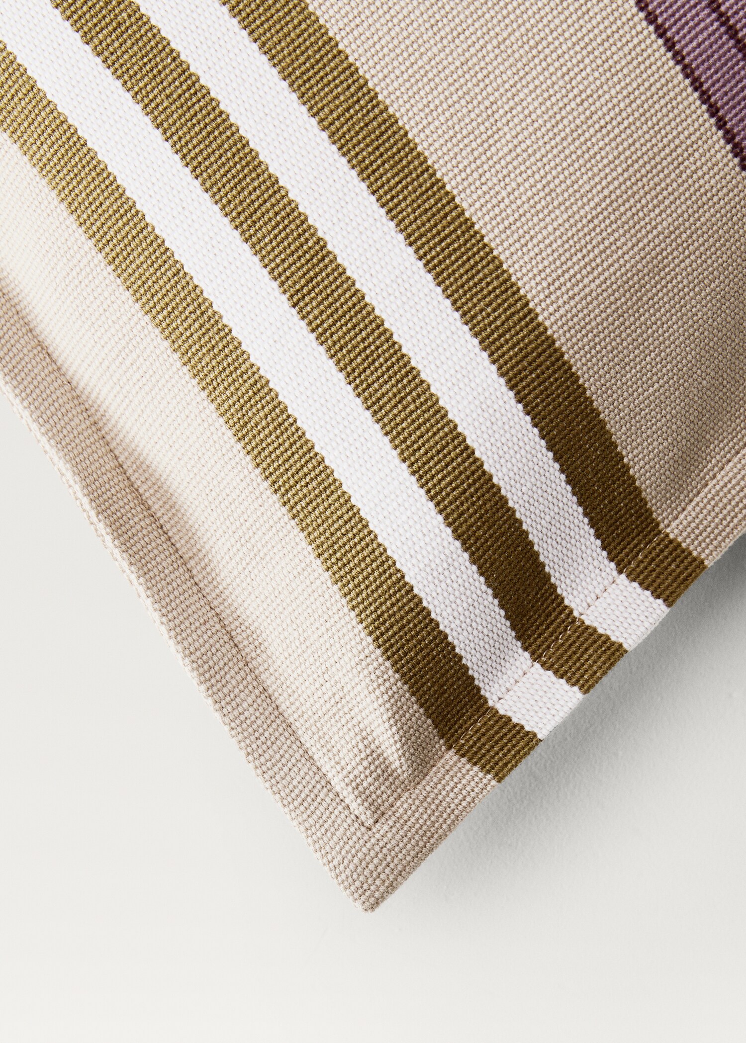 Cotton cushion cover with woven stripe, 30x50cm - Details of the article 2