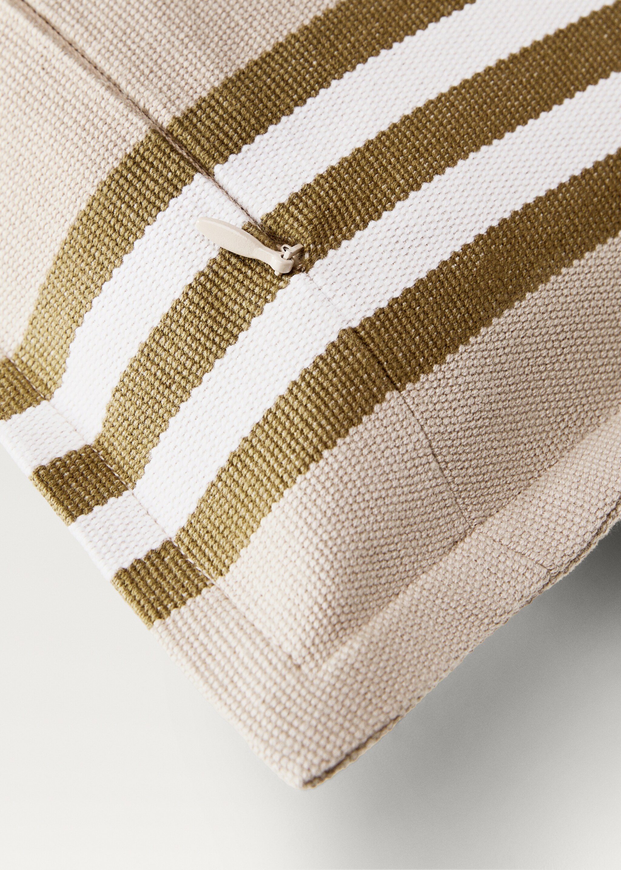 Cotton cushion cover with woven stripe, 30x50cm - Details of the article 3