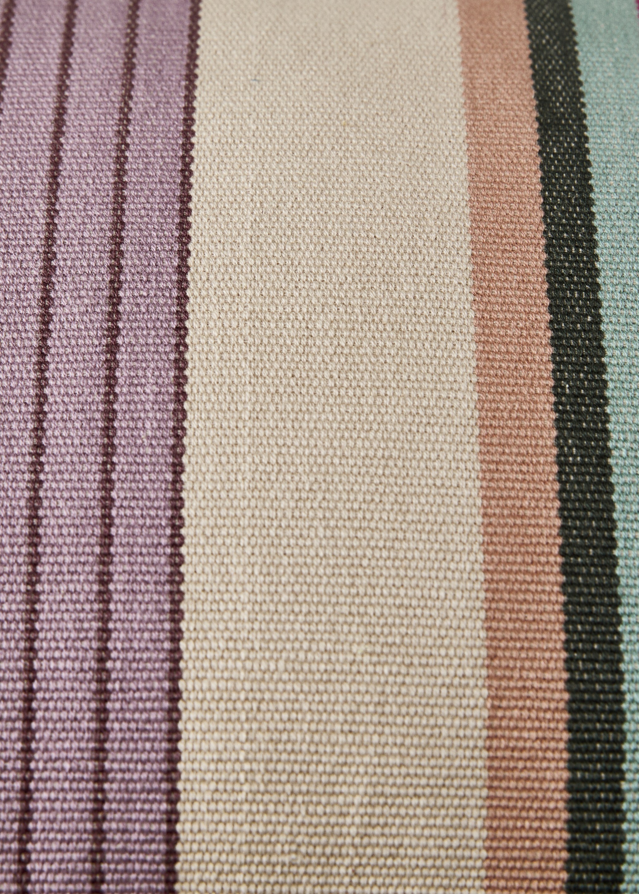 Cotton cushion cover with woven stripe, 30x50cm - Details of the article 4