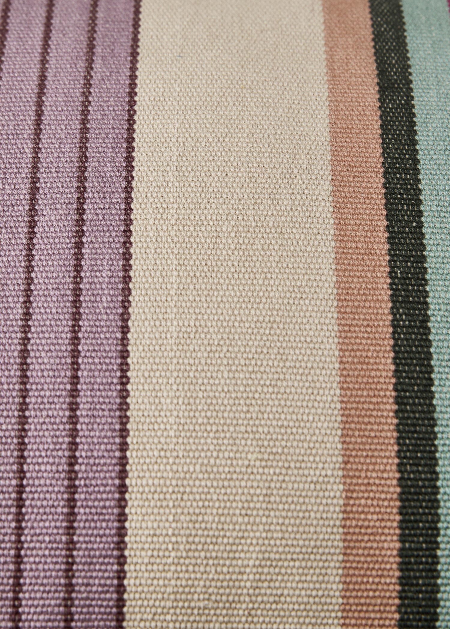 Cotton cushion cover with woven stripe, 30x50cm - Details of the article 4