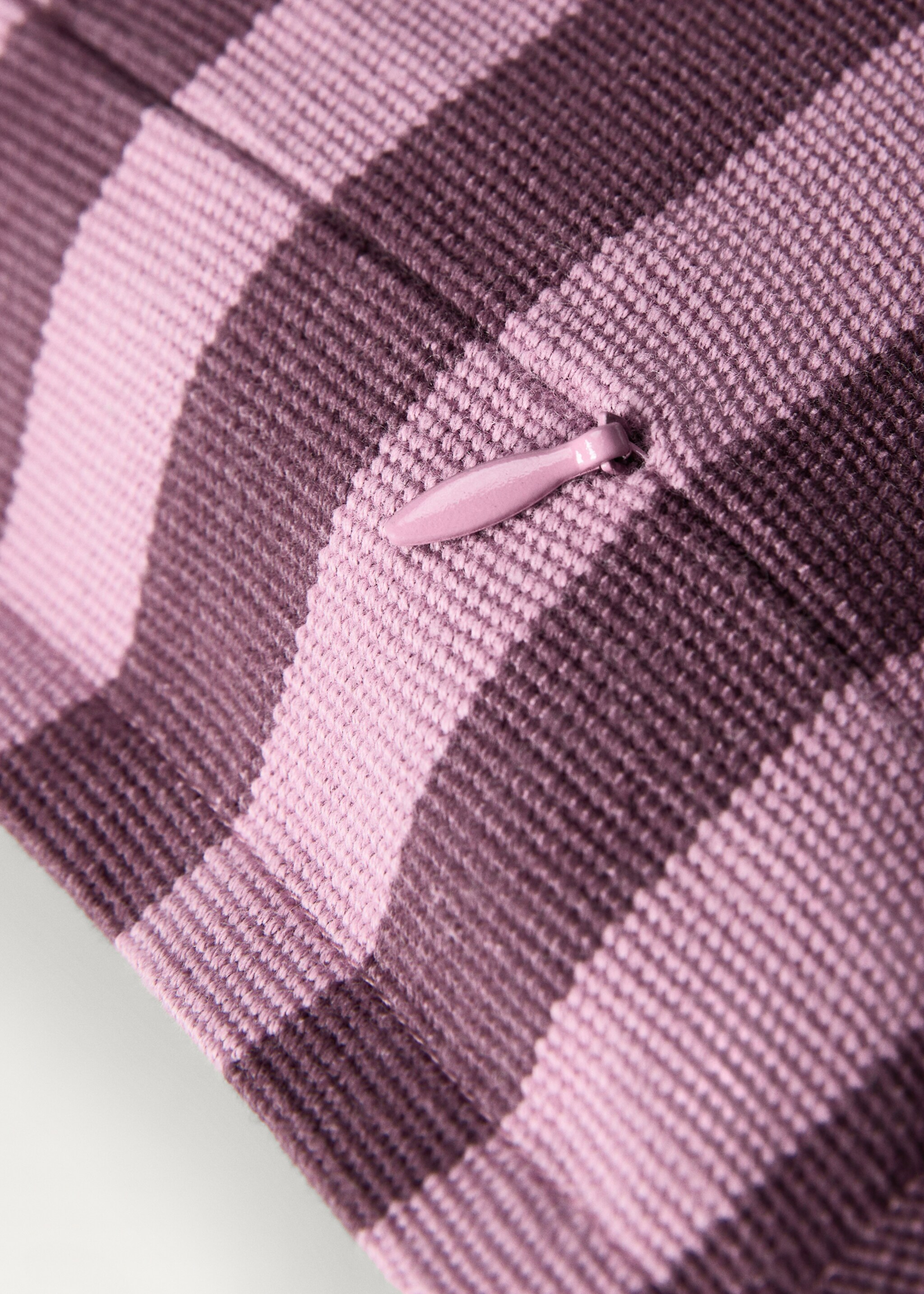 Cotton cushion cover with woven stripe, 30x50cm - Details of the article 4