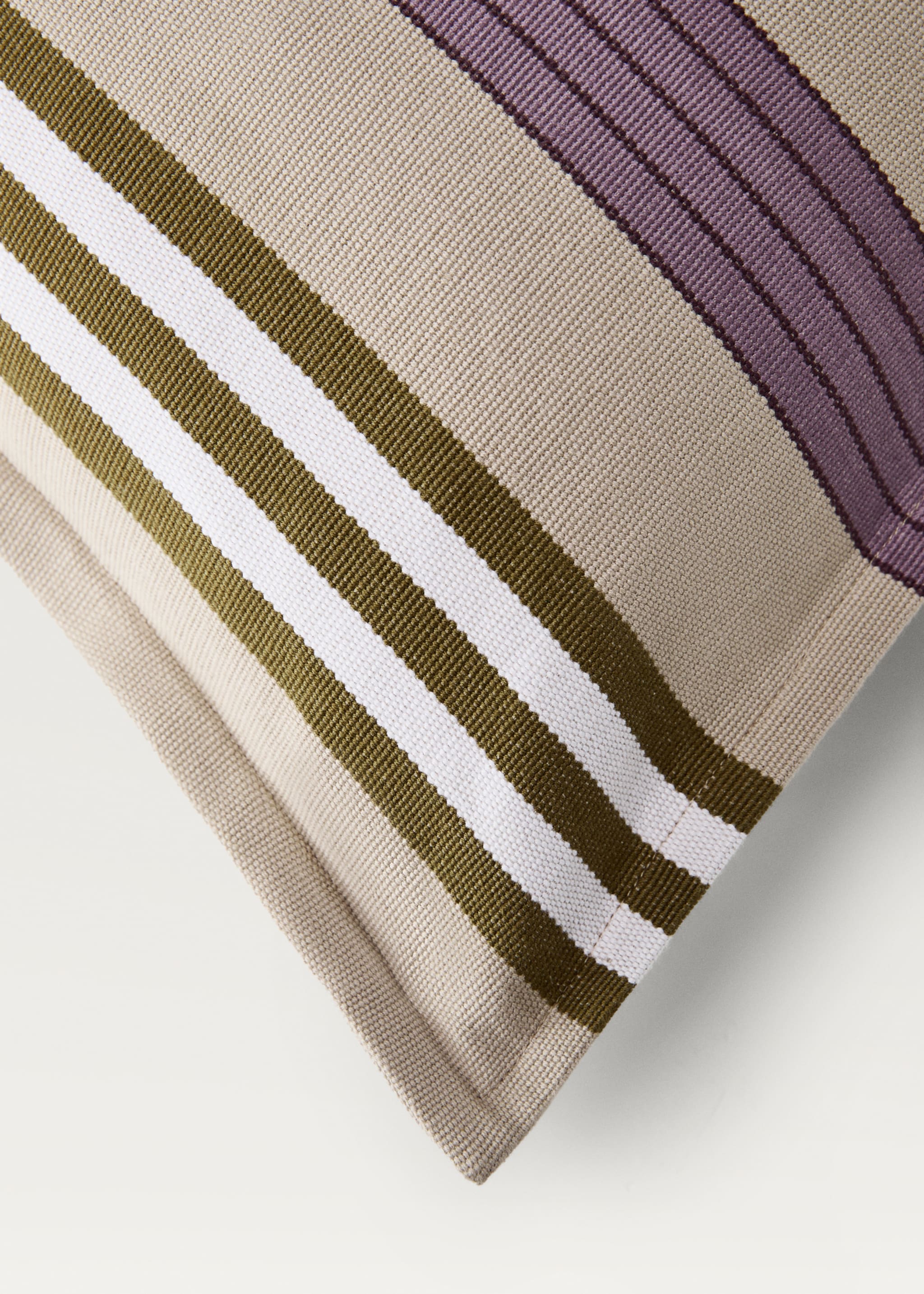 Cotton cushion cover with woven stripe 50x50cm - Details of the article 1