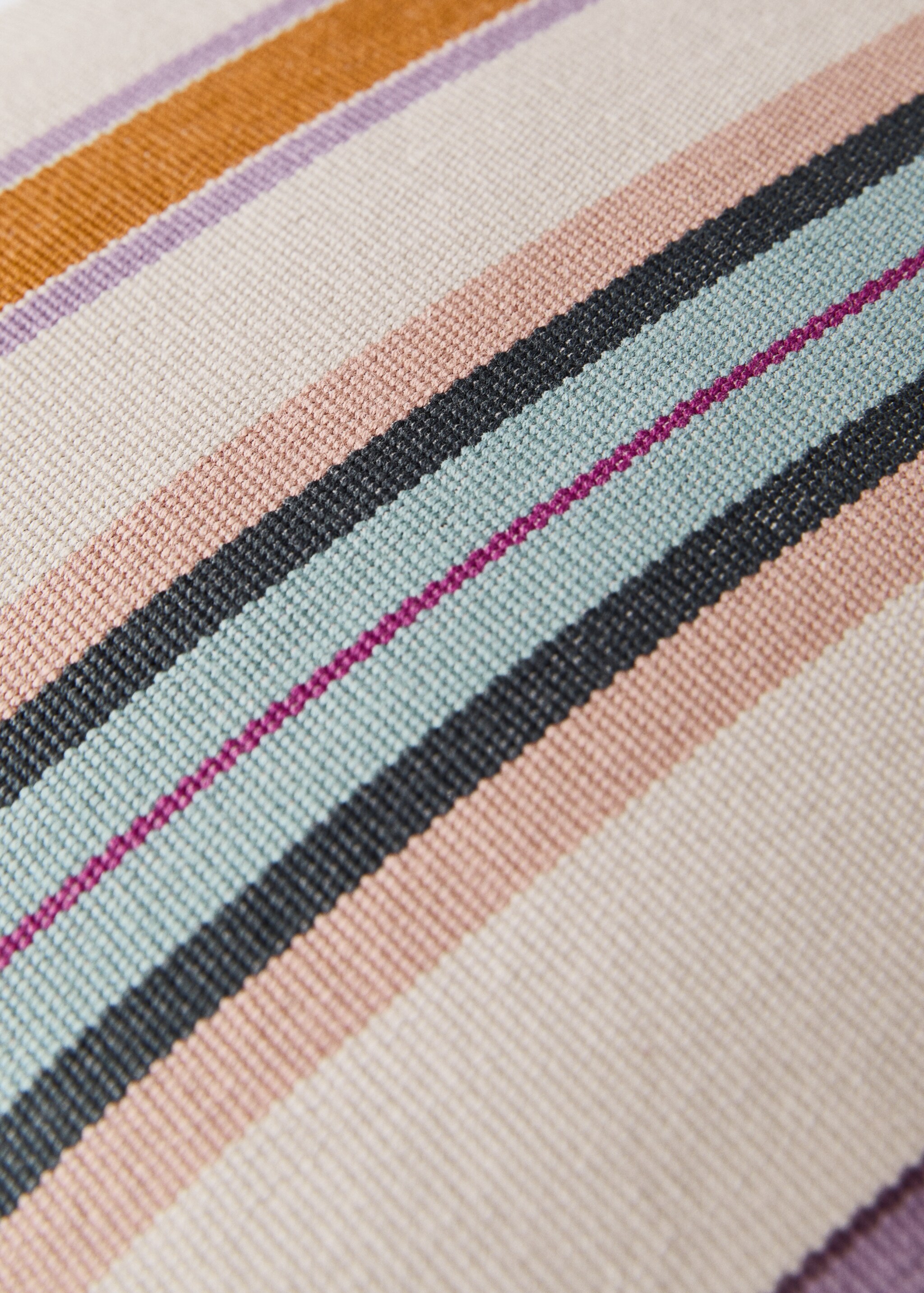 Cotton cushion cover with woven stripe 50x50cm - Details of the article 3