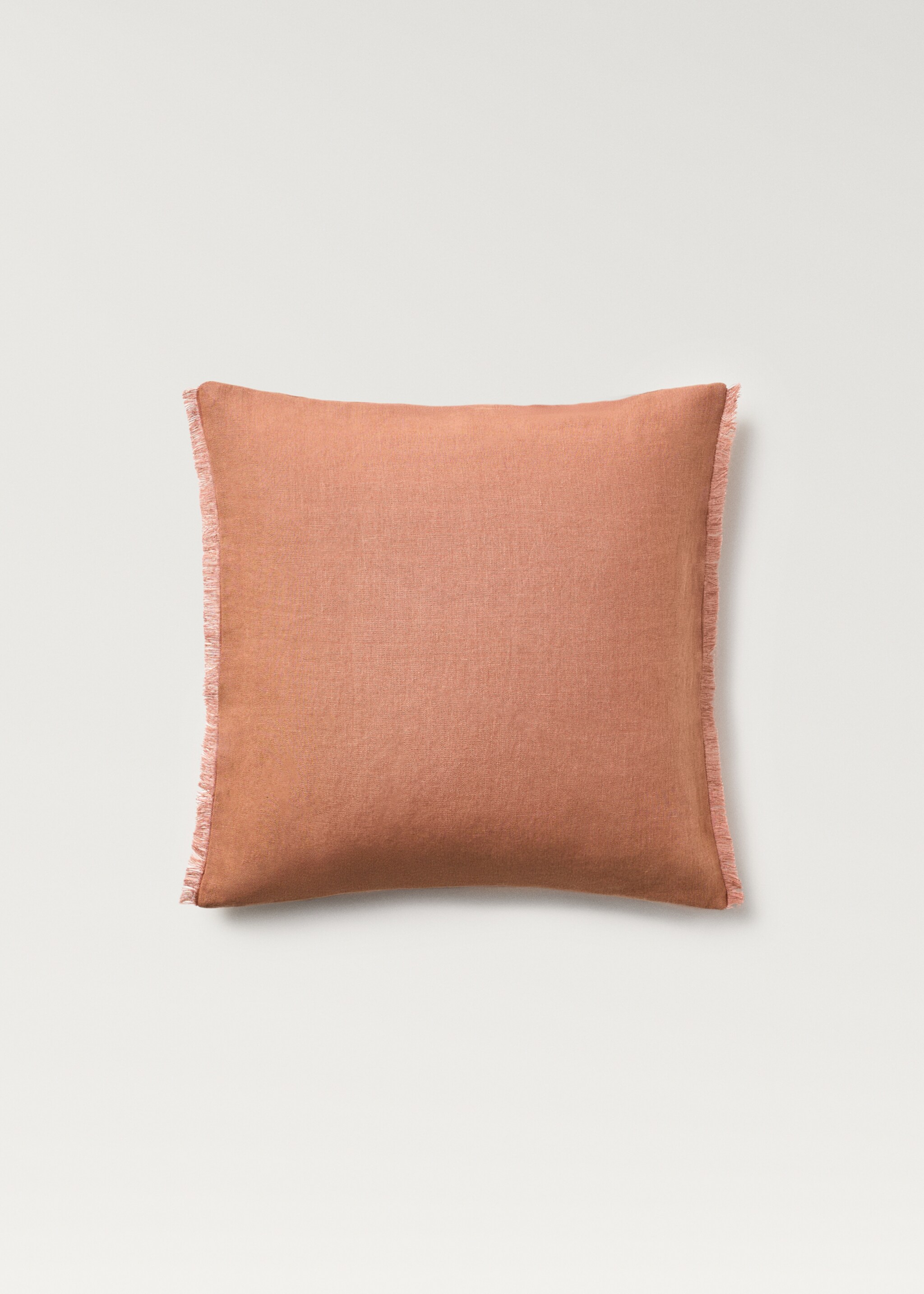 Linen cushion cover with fringes 50x50 cm - Article without model