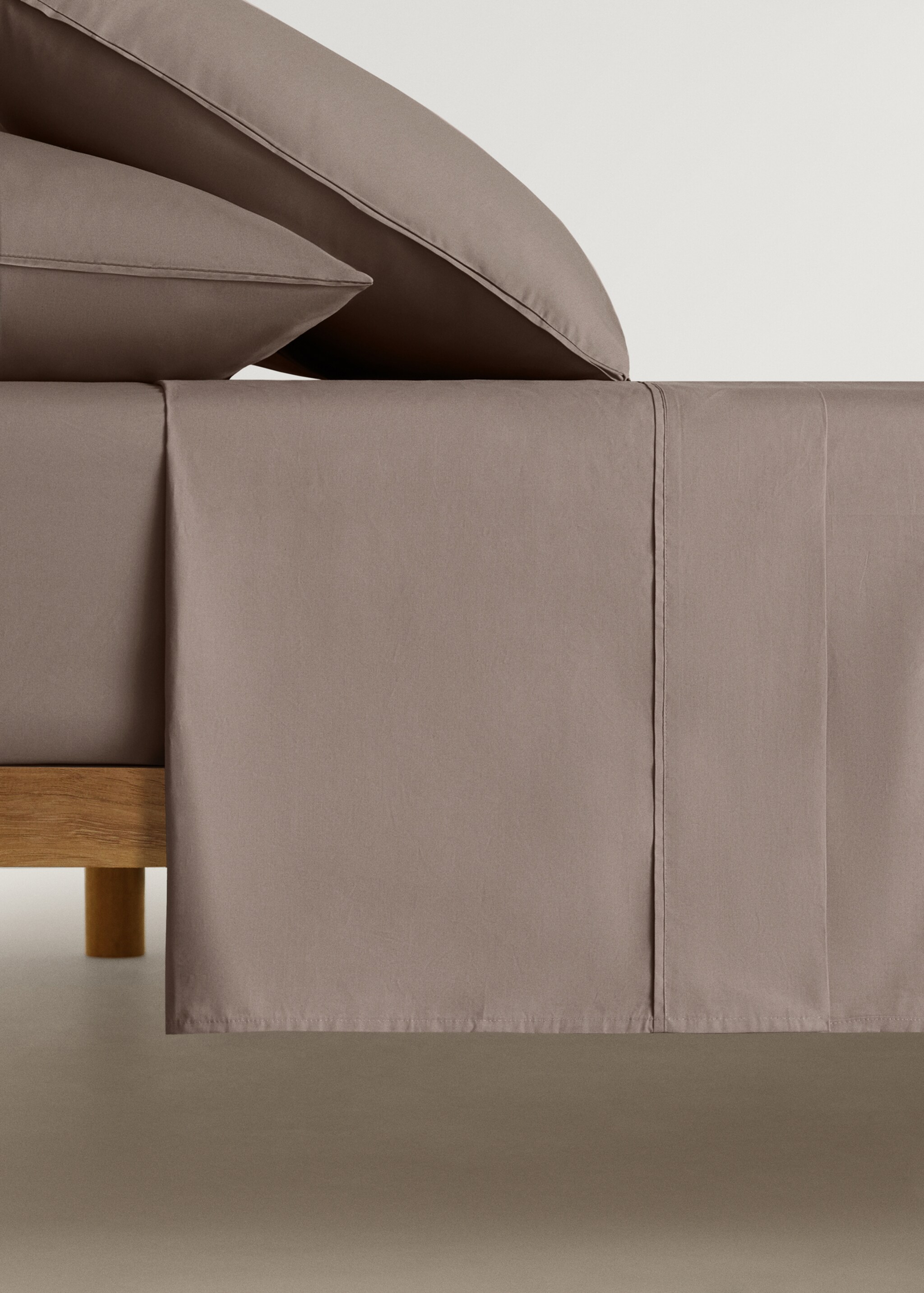 300-thread count percale cotton top sheet for 135/140 cm bed - Article without model