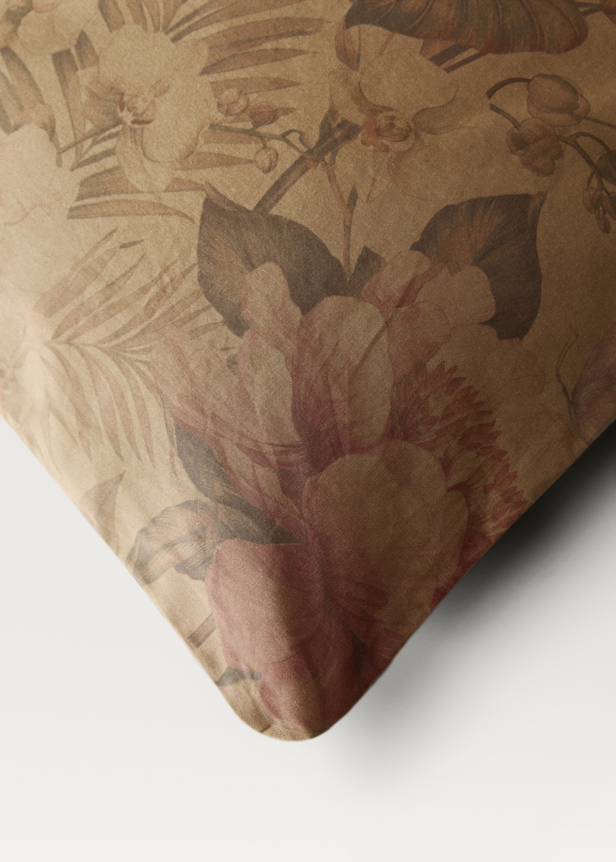 Bettbezug aus Baumwollperkal mit mehrfarbigem Blumenmuster für Bett 150/160 cm - Detail des Artikels 3