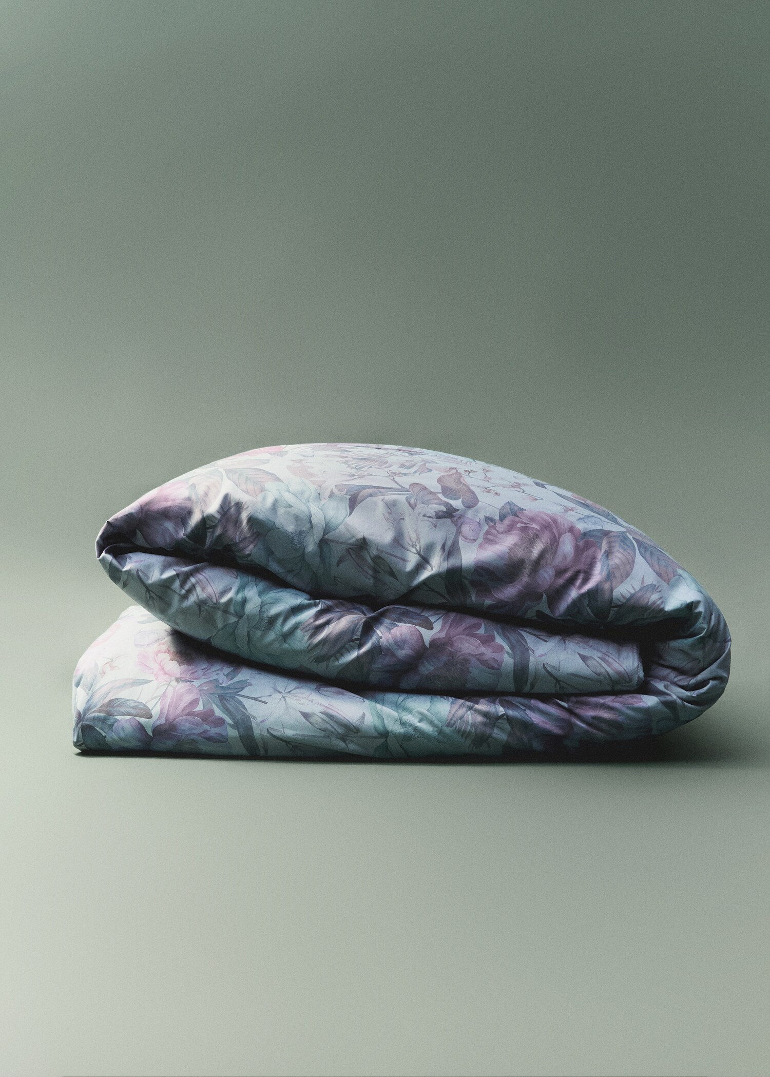 Bettbezug aus Baumwollperkal mit mehrfarbigem Blumenmuster für Bett 150/160 cm - Detail des Artikels 8