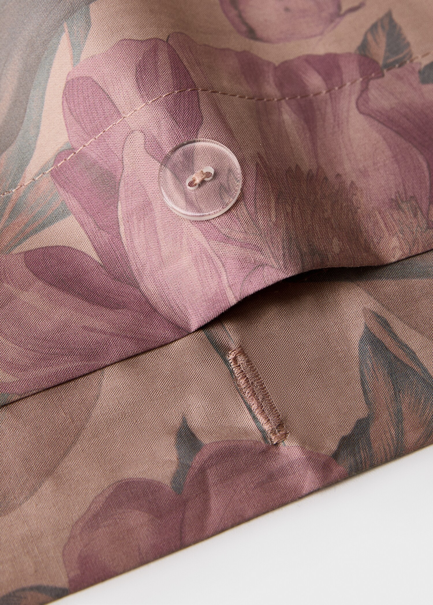 Bettbezug aus Baumwollperkal mit mehrfarbigem Blumenmuster für Bett 150/160 cm - Detail des Artikels 1