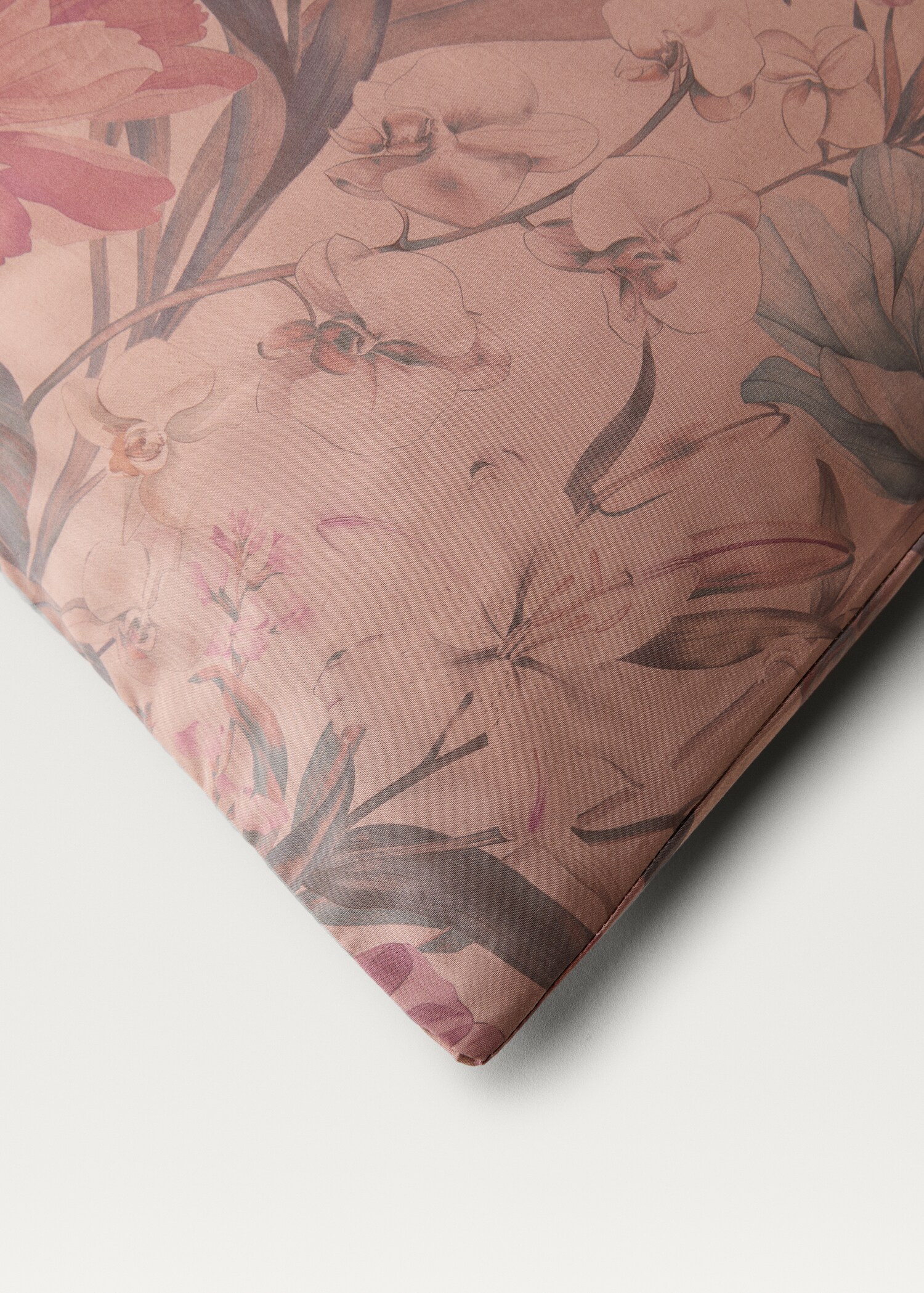 Housse de couette percale de coton imprimé fleuri multicolore lit 180/200 cm - Détail de l'article 2