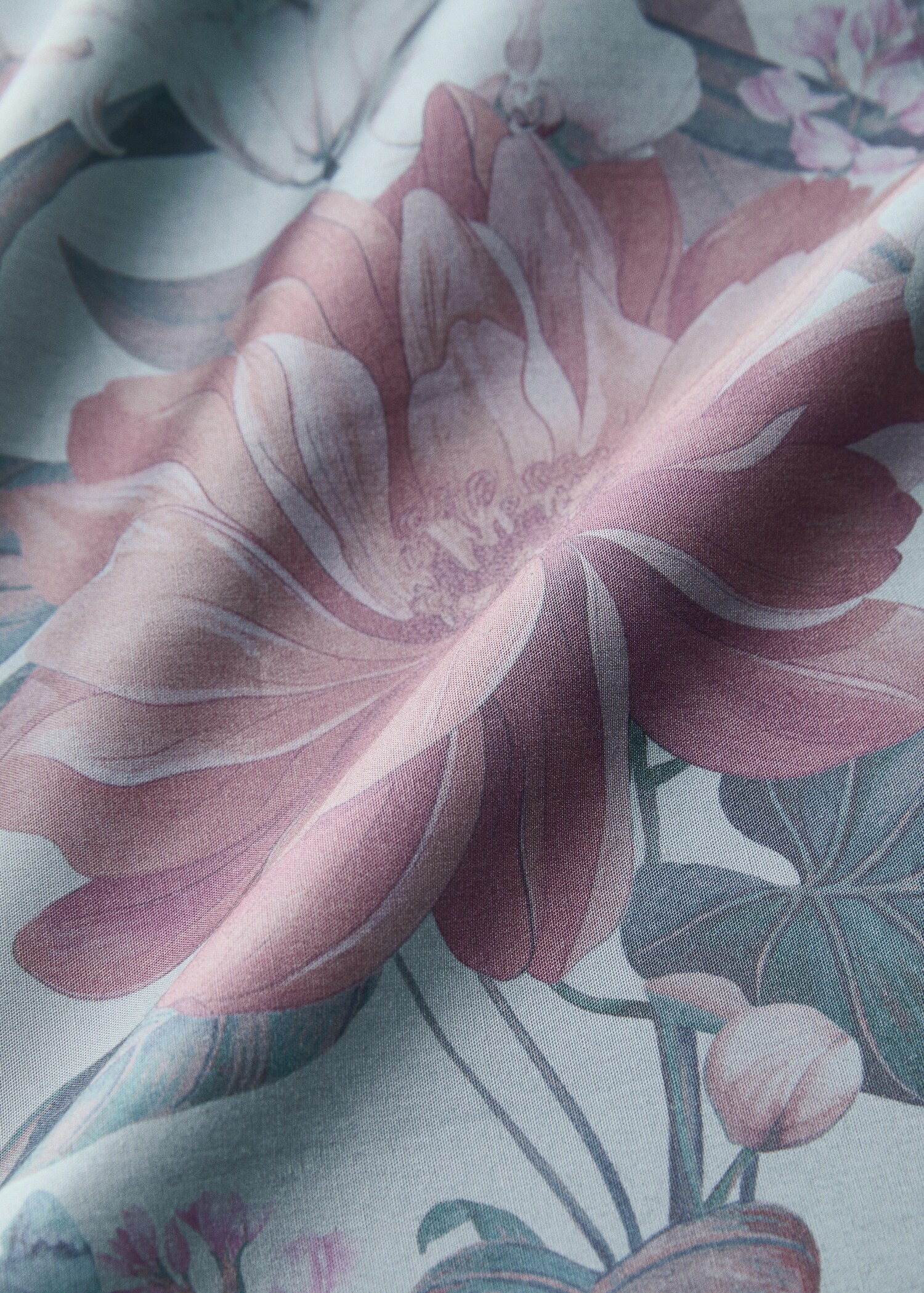 Overlaken i bomullsperkal med flerfarget blomstermønster, seng 150/160 cm - Artikkeldetalj 3