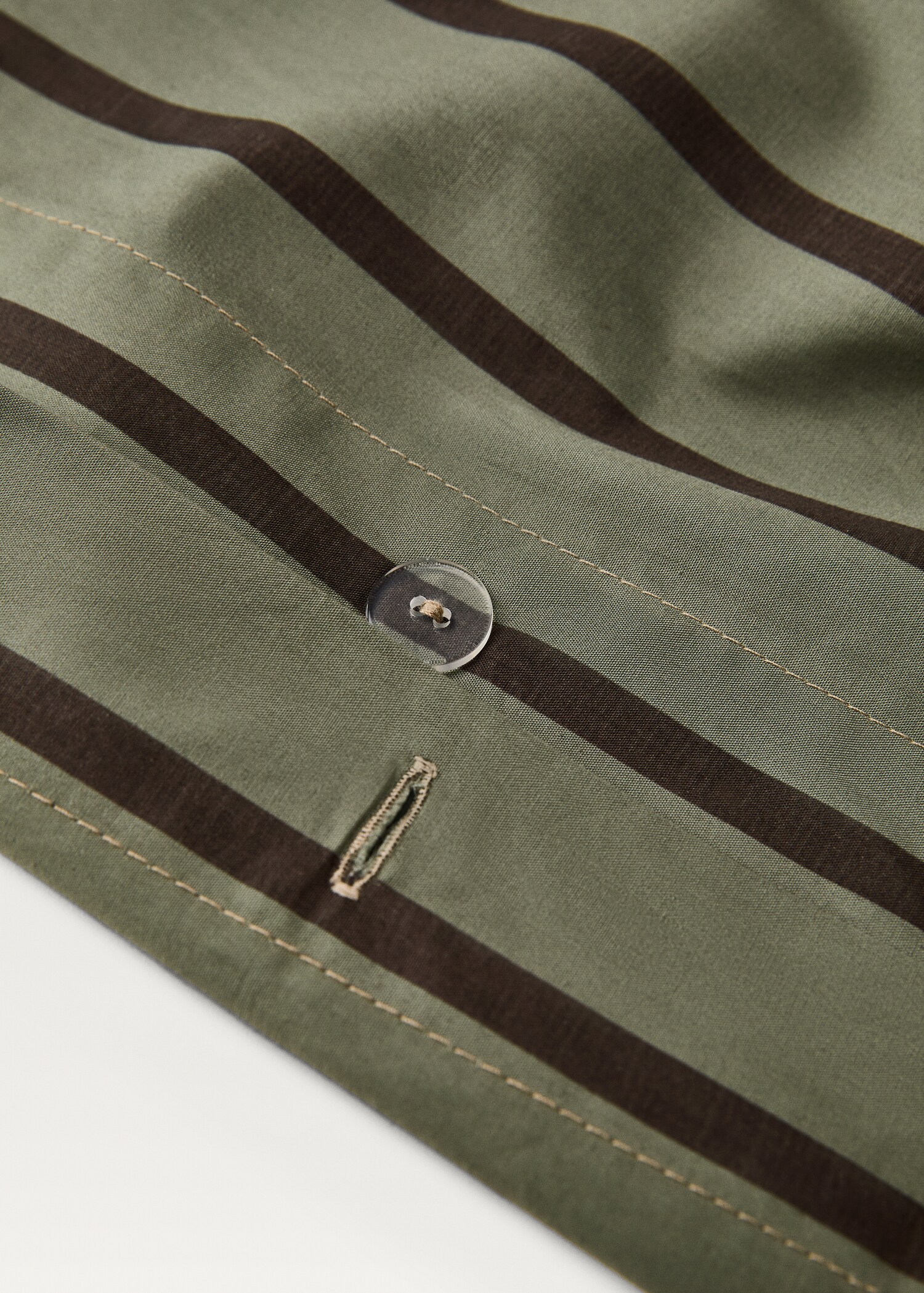 Cotton percale multi-striped duvet cover for 135/140 cm bed - Details of the article 1