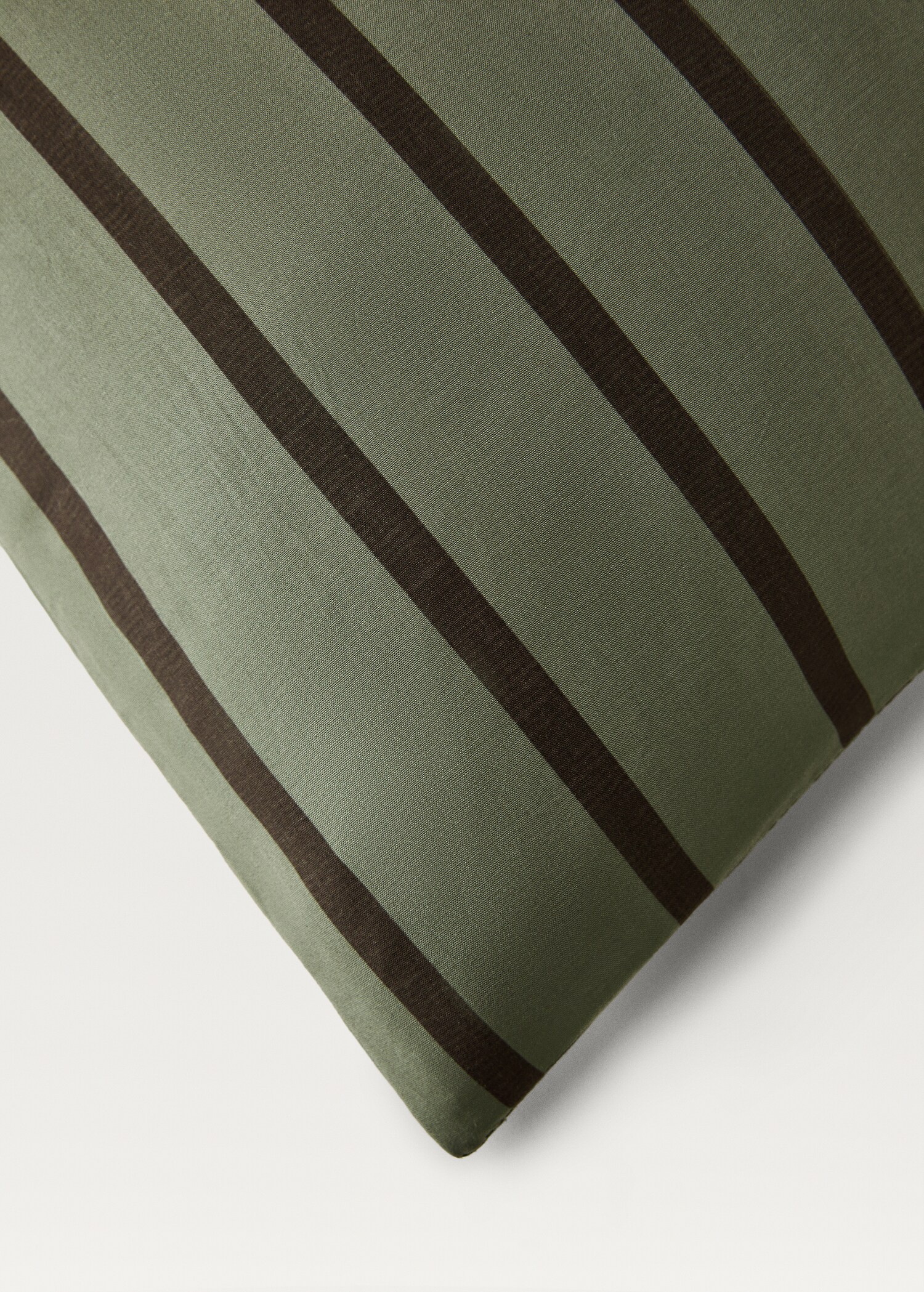 Cotton percale multi-striped duvet cover for 135/140 cm bed - Details of the article 2