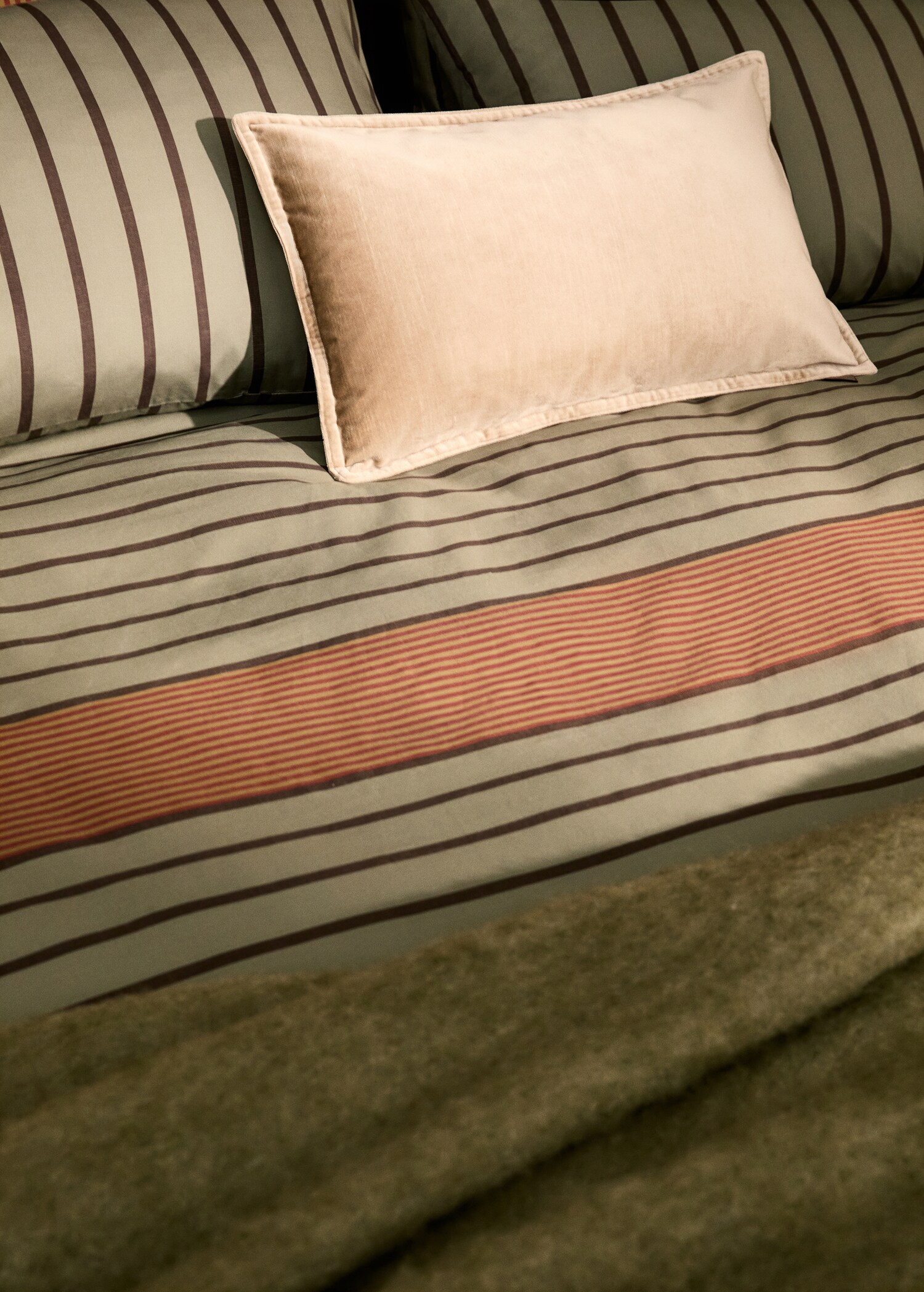 Housse de couette percale de coton rayures multiples lit 135/140 cm - Détail de l'article 7