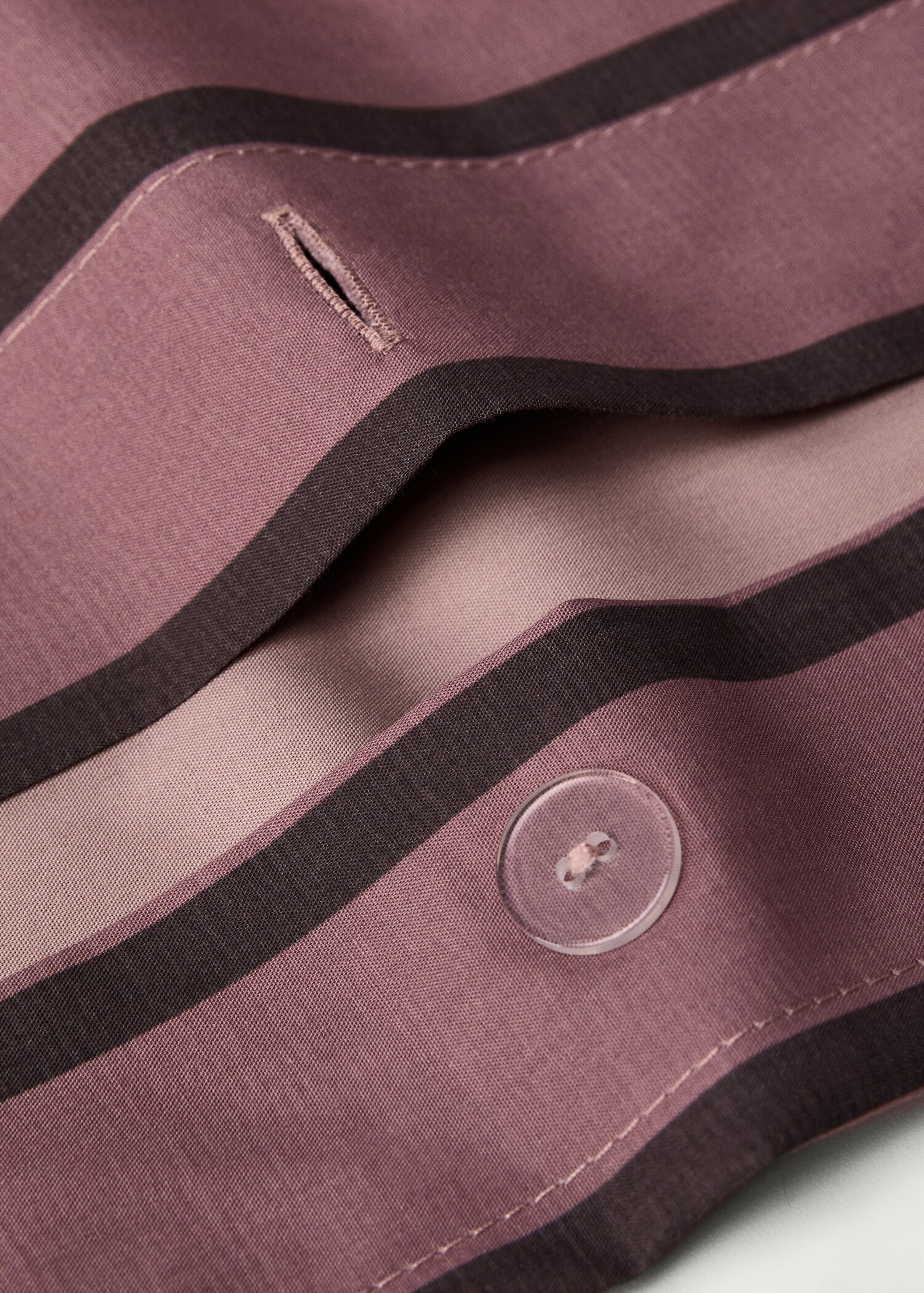 Cotton percale multi-striped duvet cover for 135/140 cm bed - Details of the article 2