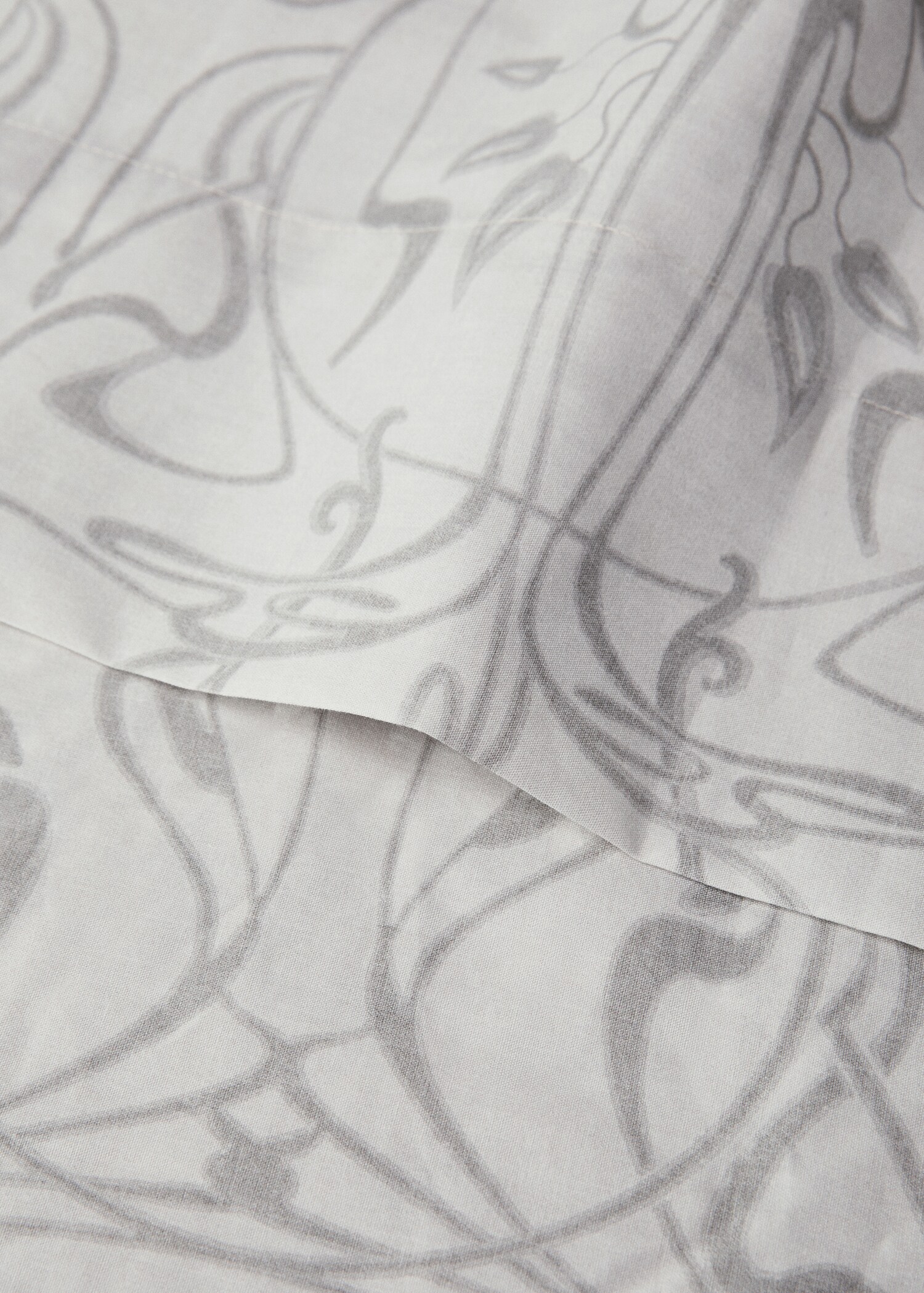 Percale cotton top sheet with ornamental print for 135/140 cm bed - Details of the article 1
