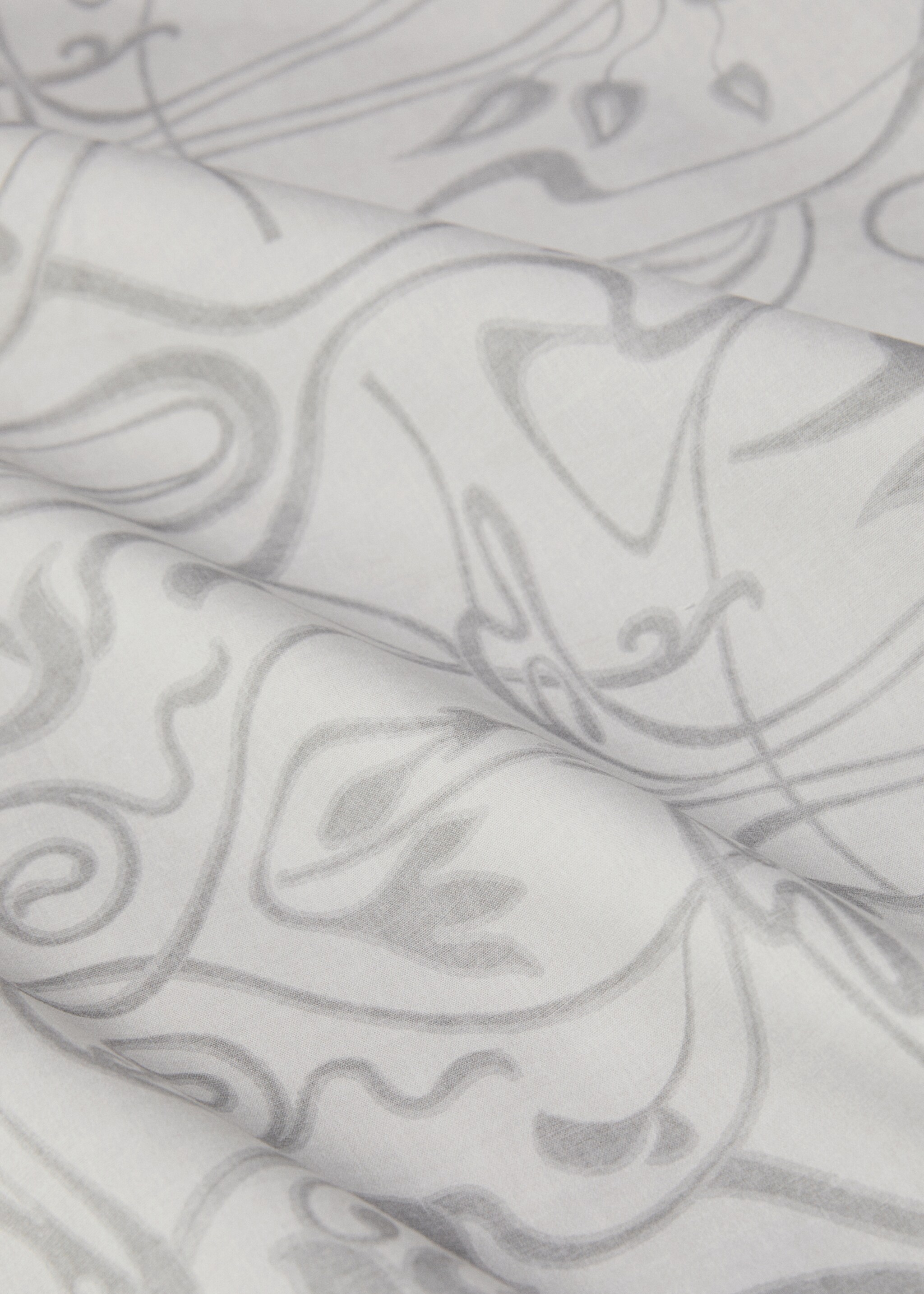 Cotton percale top sheet with ornamental print for 150/160 cm bed - Details of the article 3