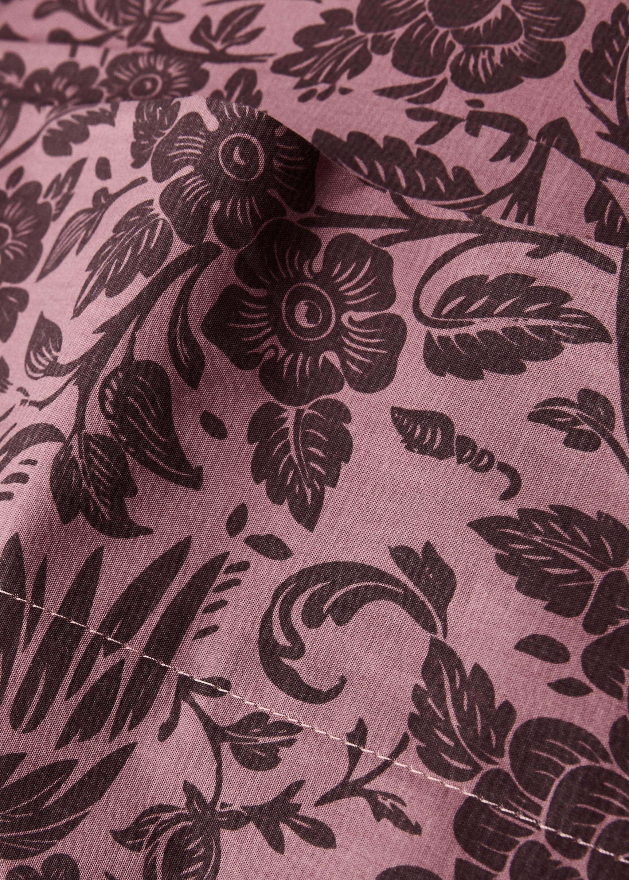 Kissenbezug aus Baumwollperkal mit zweifarbigem Blumenmuster 45x110 cm - Detail des Artikels 2