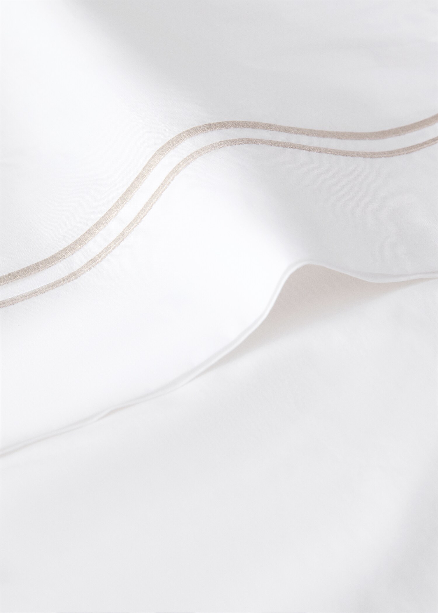 Taie d'oreiller percale de coton détail feston  45x110 cm - Détail de l'article 2