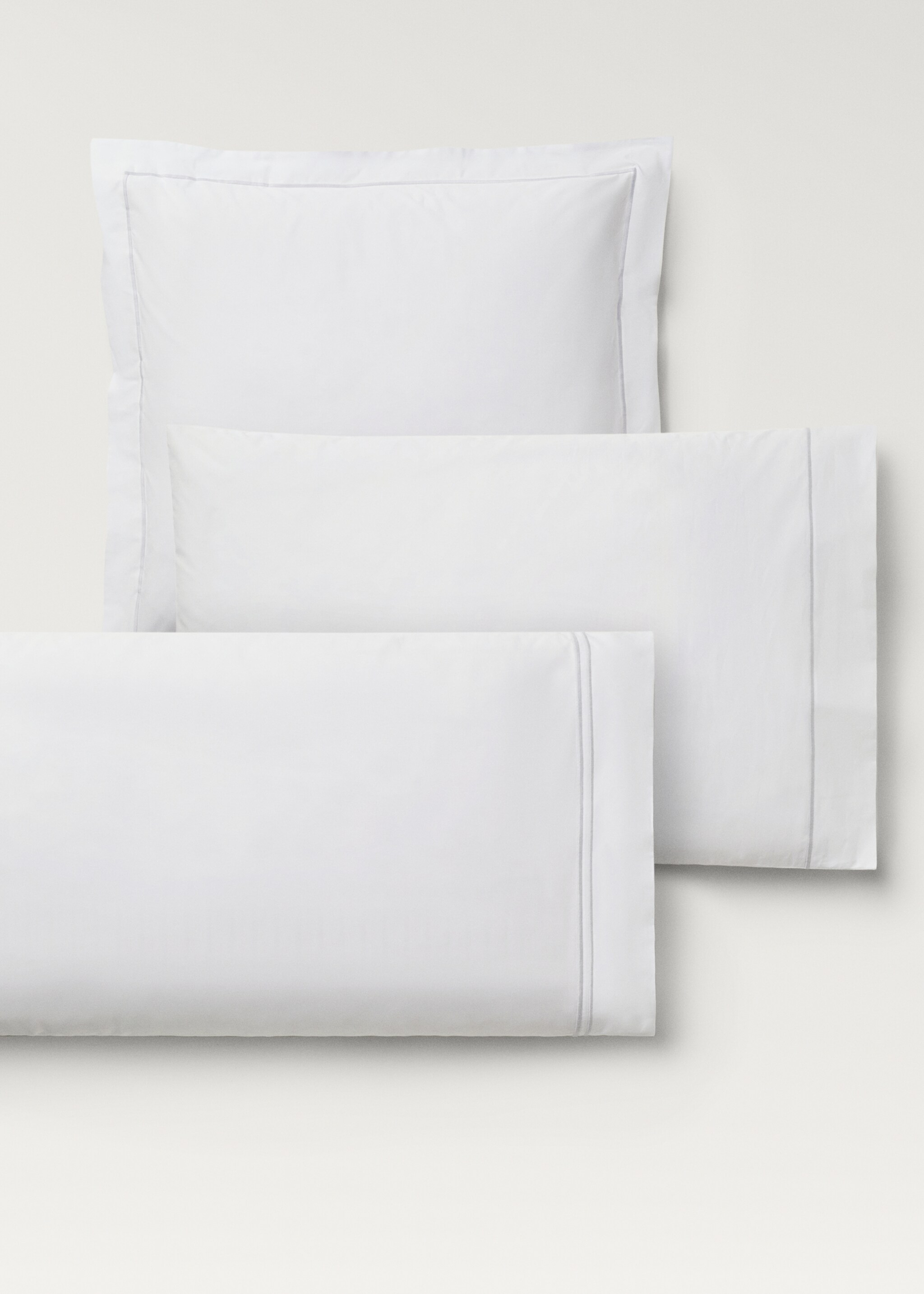 Two cotton percale pillowcases with scalloped detail 50x75 cm - Details of the article 4