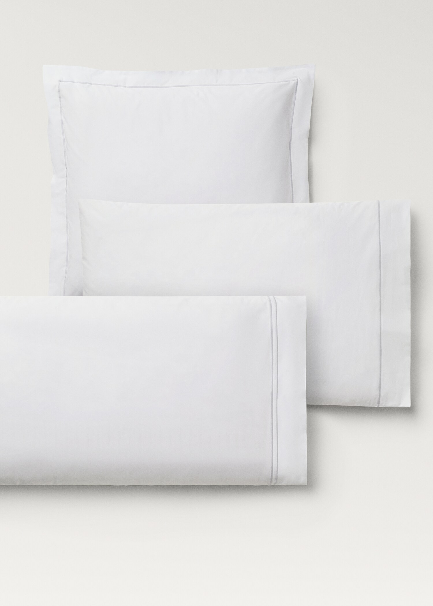 Two cotton percale pillowcases with scalloped detail 50x75 cm - Details of the article 4