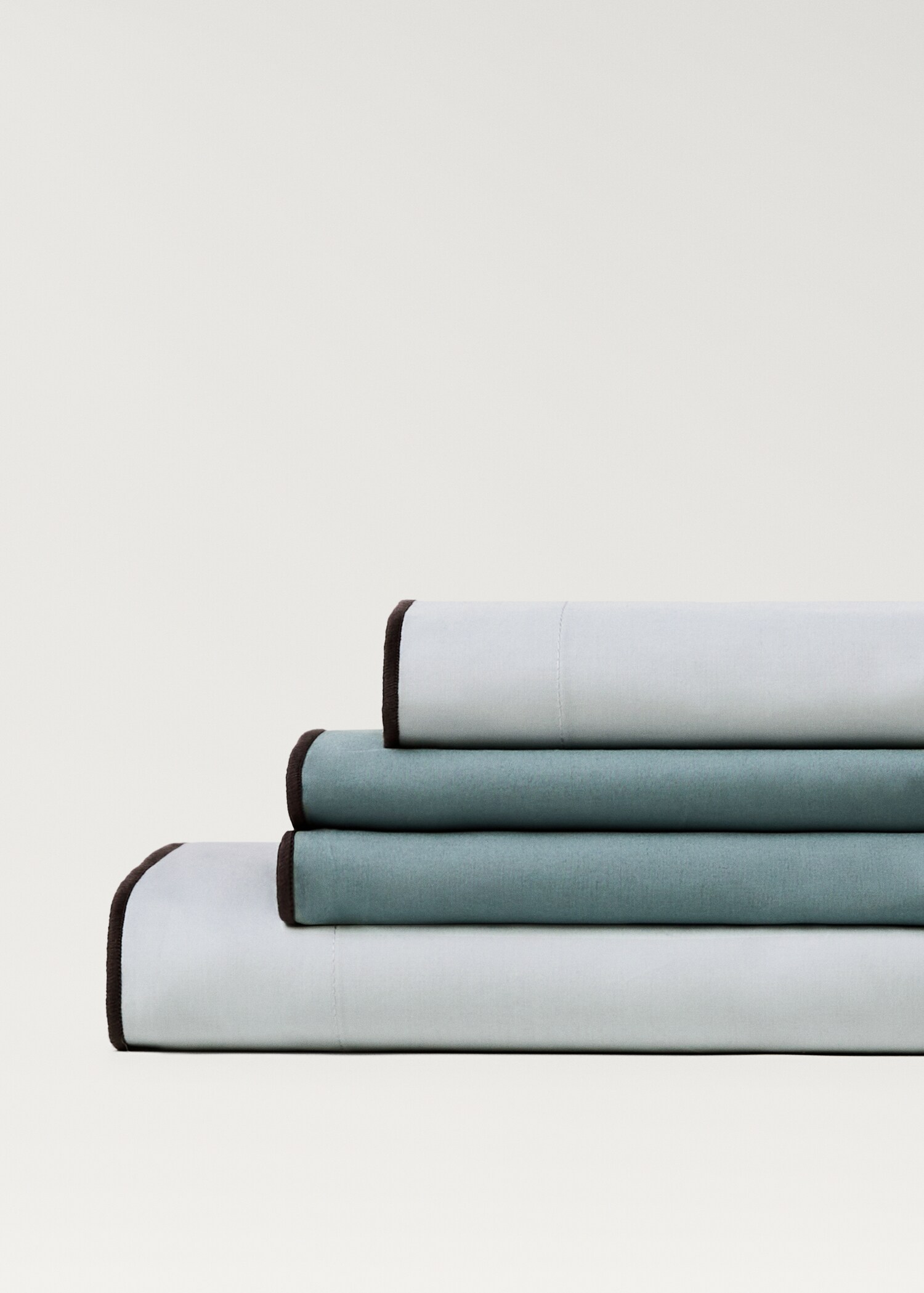 Bovenlaken perkalkatoen met overlock, bed 180/200 cm - Detail van het artikel 1