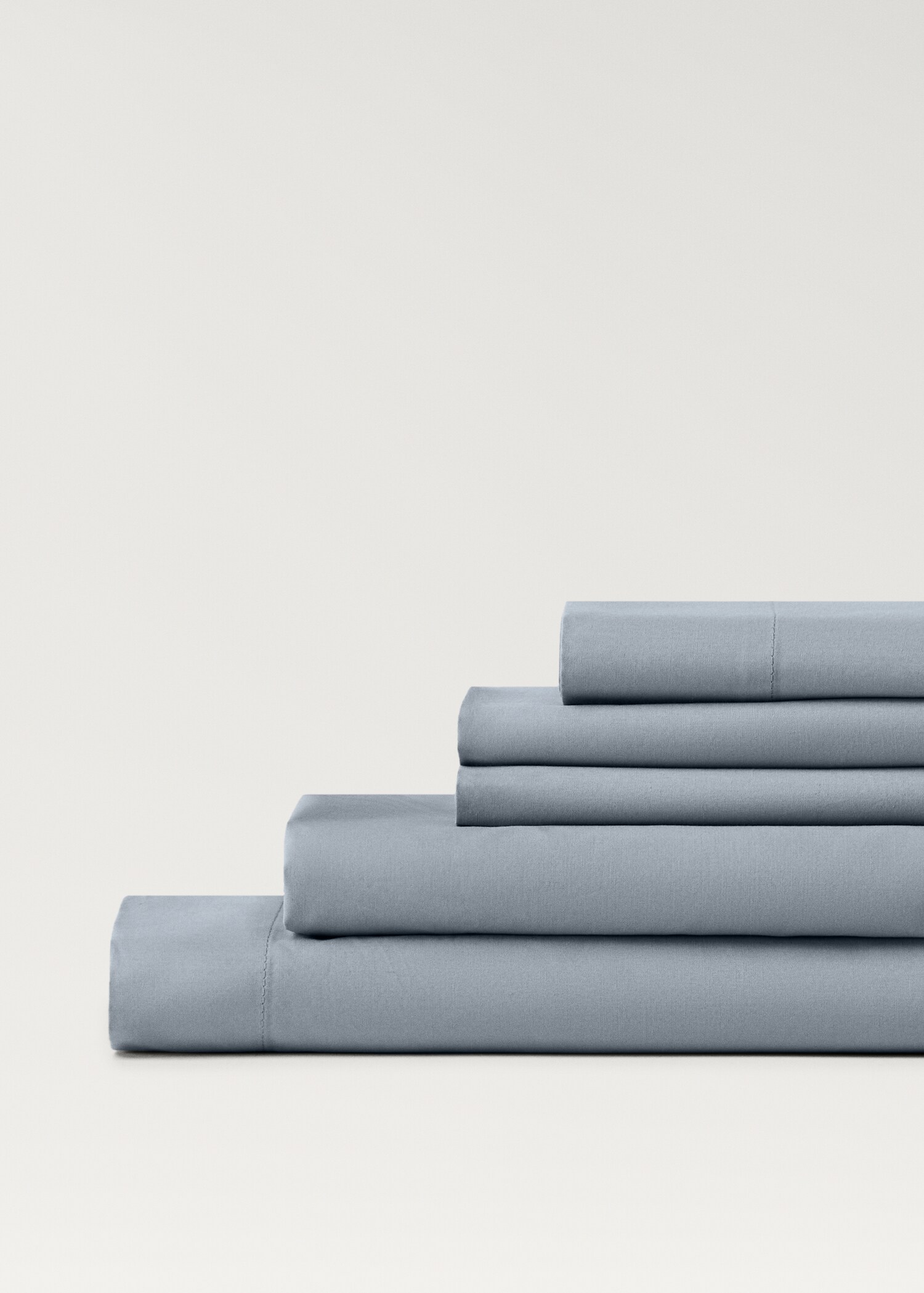 Cotton percale top sheet for 90 cm bed - Details of the article 1