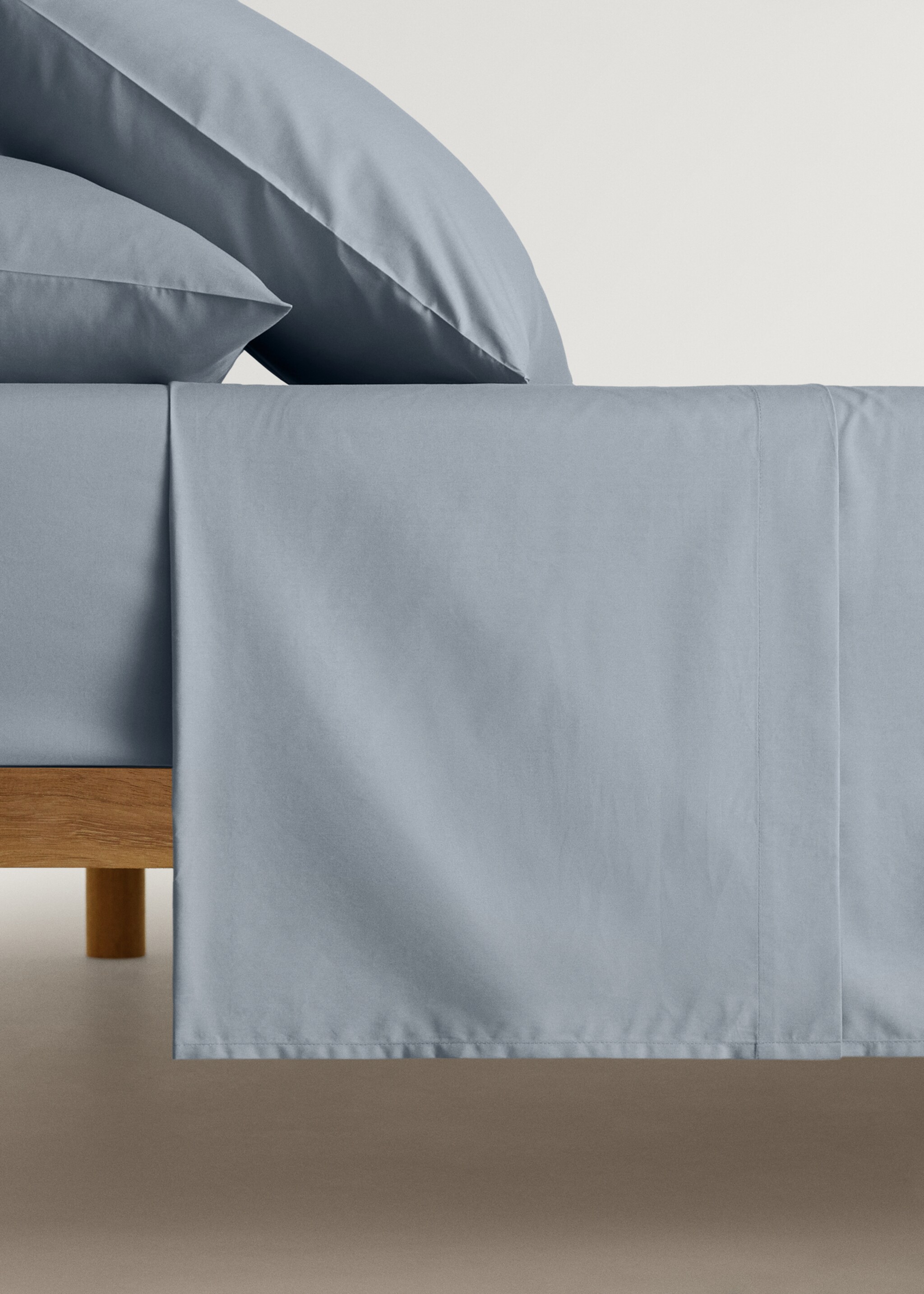 Cotton percale fitted sheet for 150/160 cm bed - Article without model
