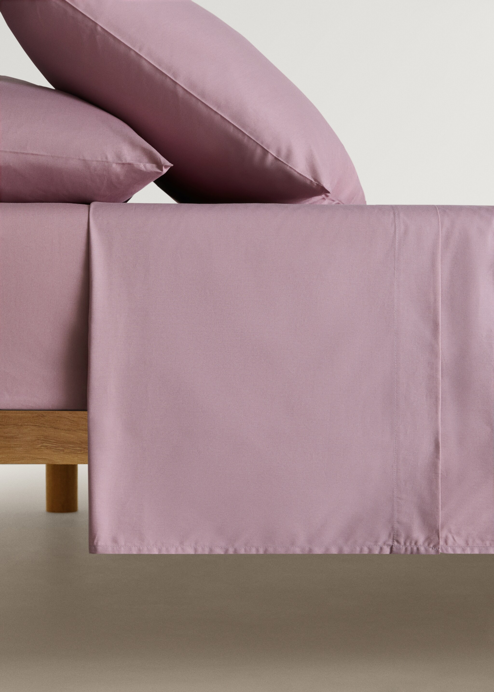Cotton percale fitted sheet for 150/160 cm bed - Article without model