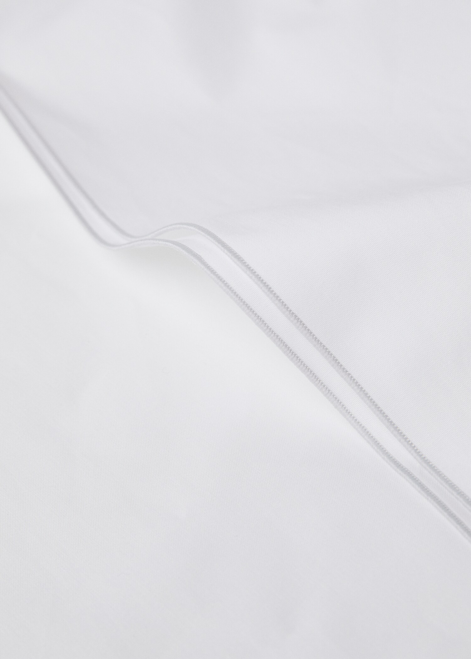 Baumwollperkal-Bettlaken mit Doppel-Overlock für Bett 180/200 cm - Detail des Artikels 2