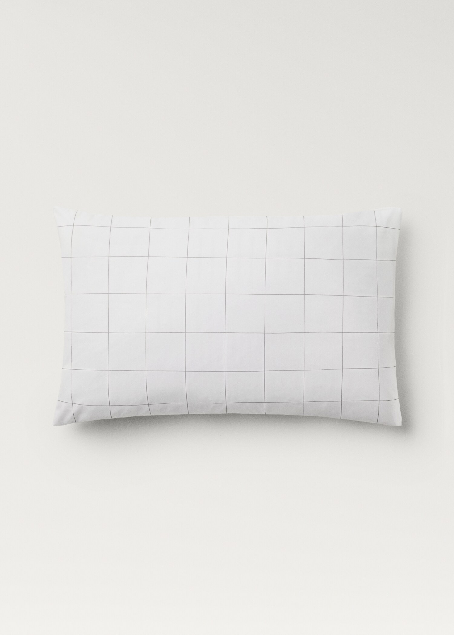 Two cotton percale two-tone check pillowcases 50x75 cm - Article without model